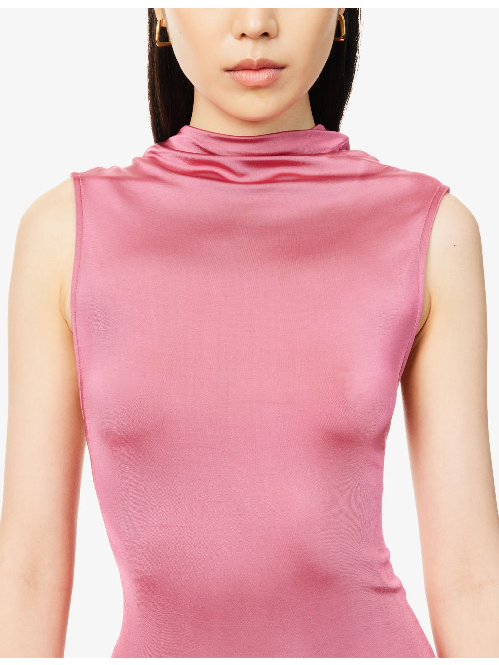 Twisted Sleeveless Stretch-Woven Maxi Dress - 5