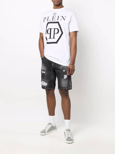 PHILIPP PLEIN hexagon logo-print T-shirt outlook