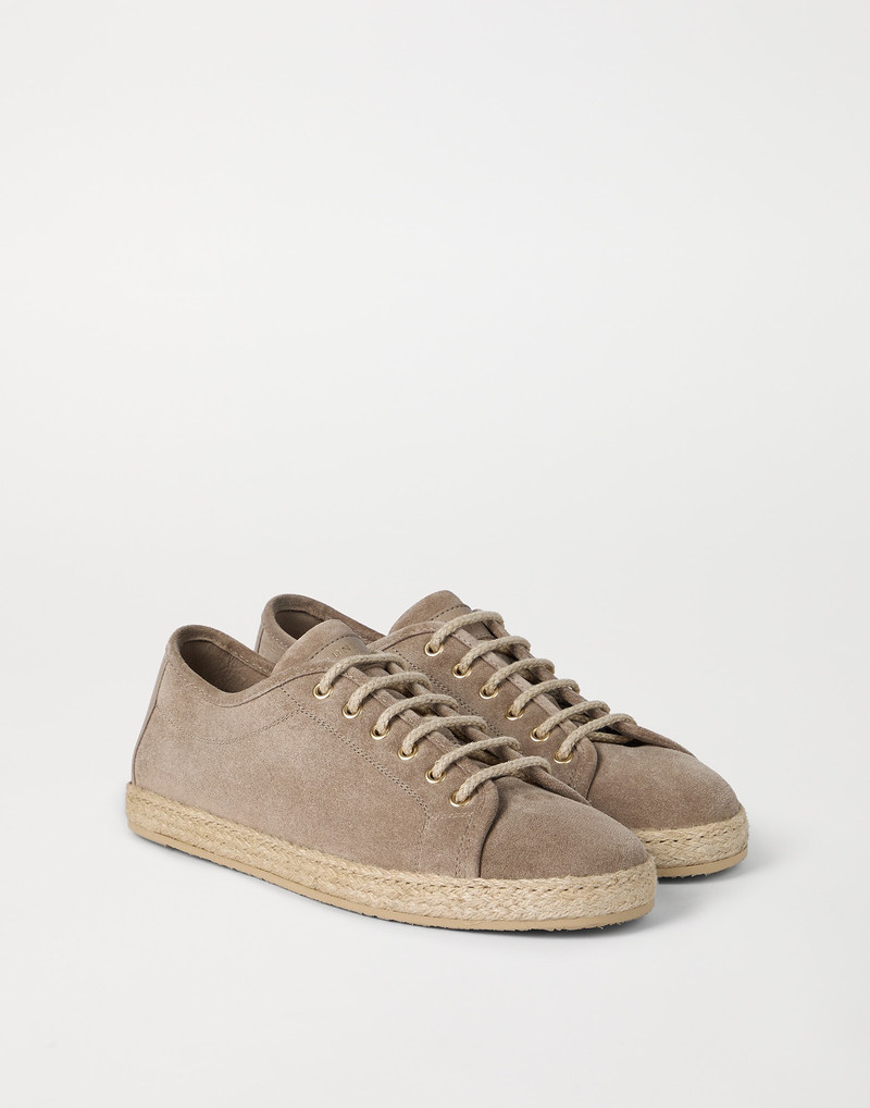 Reversed calfskin Derbys with rope insert 2