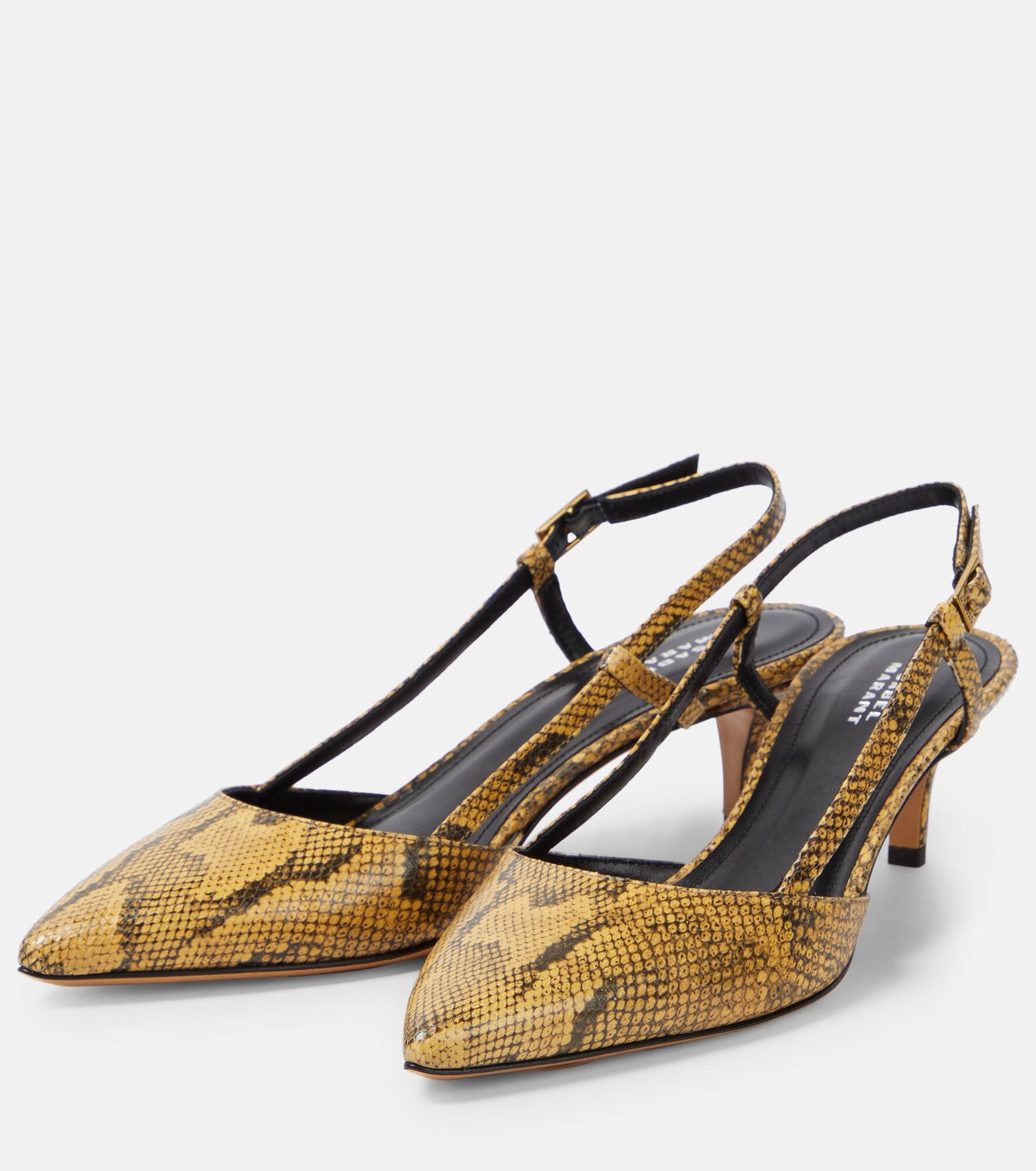 Pilia leather slingback pumps - 5
