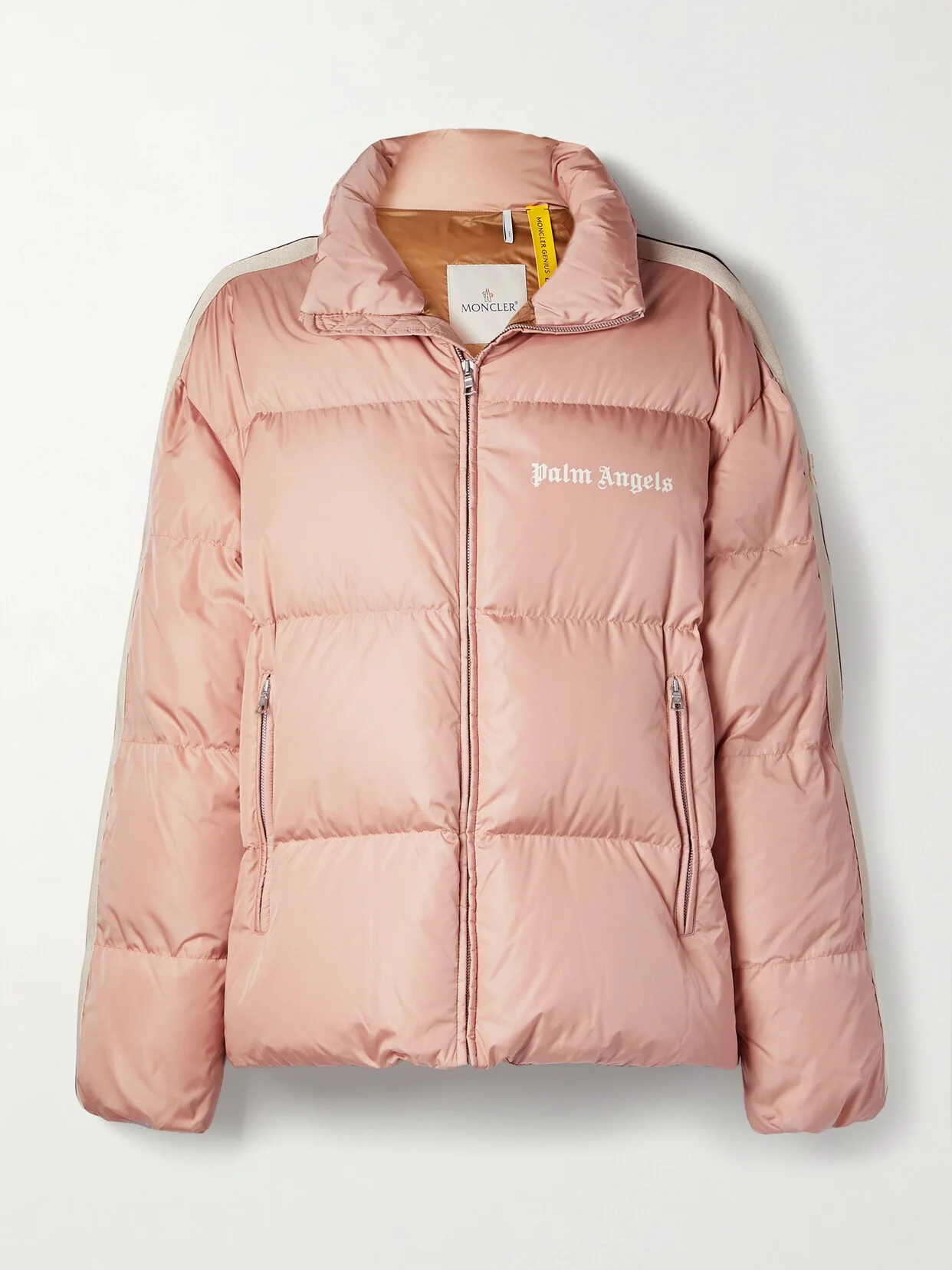 + Palm Angels Rodman Striped Quilted Shell Down Jacket - 1