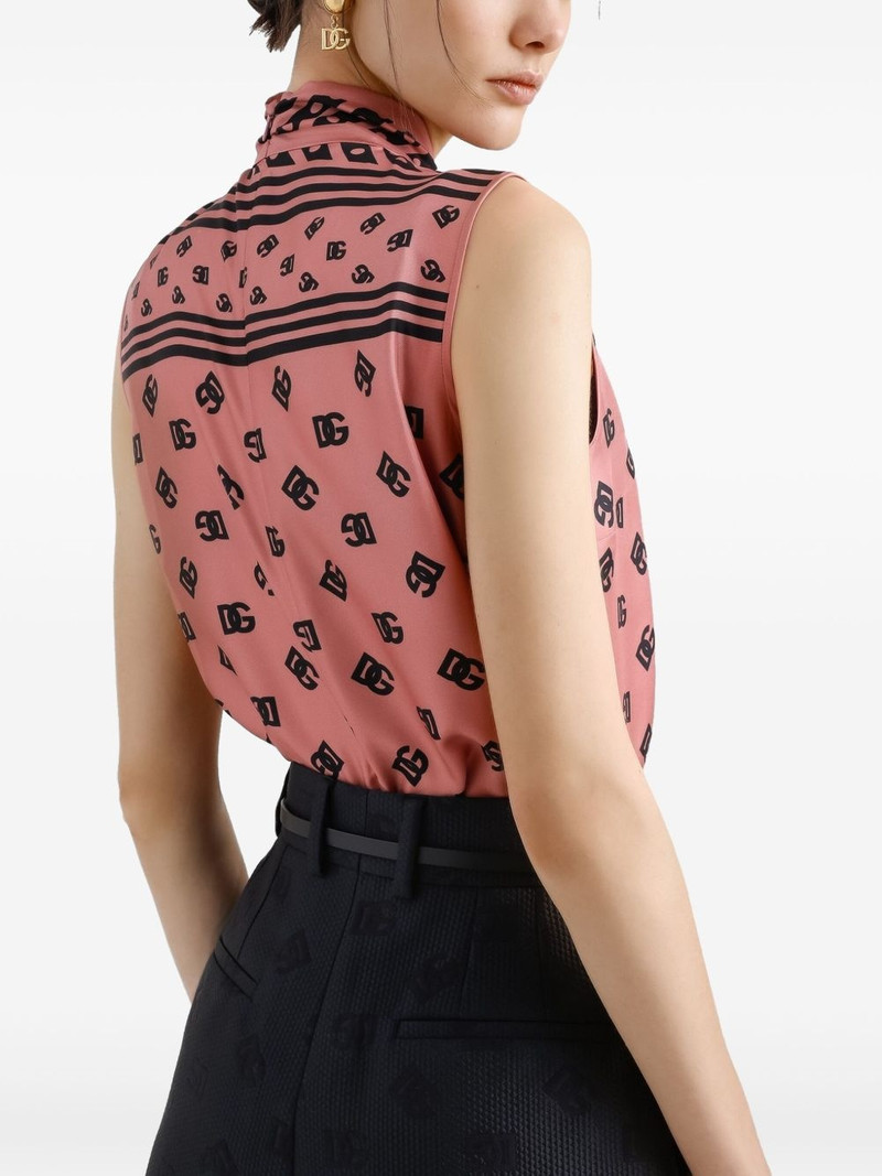 logo-print blouse 5