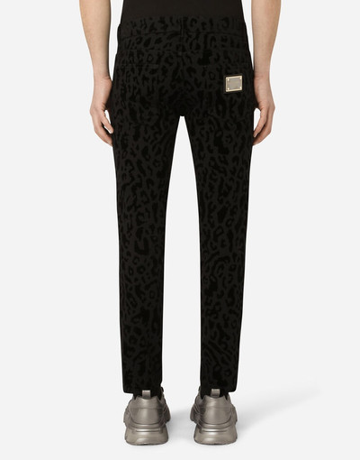 Dolce & Gabbana Skinny stretch jeans with leopard print outlook