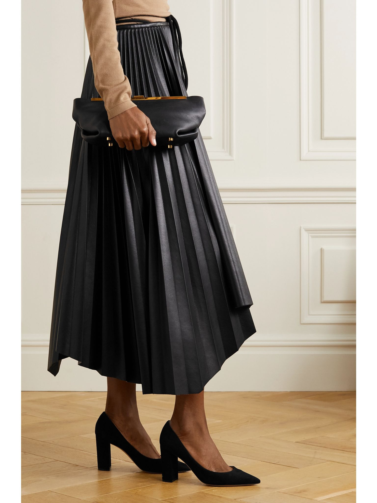 Piper 85 suede pumps Black - 2