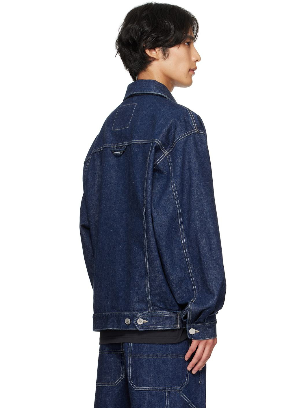 Navy Hip-Hop Denim Jacket - 3