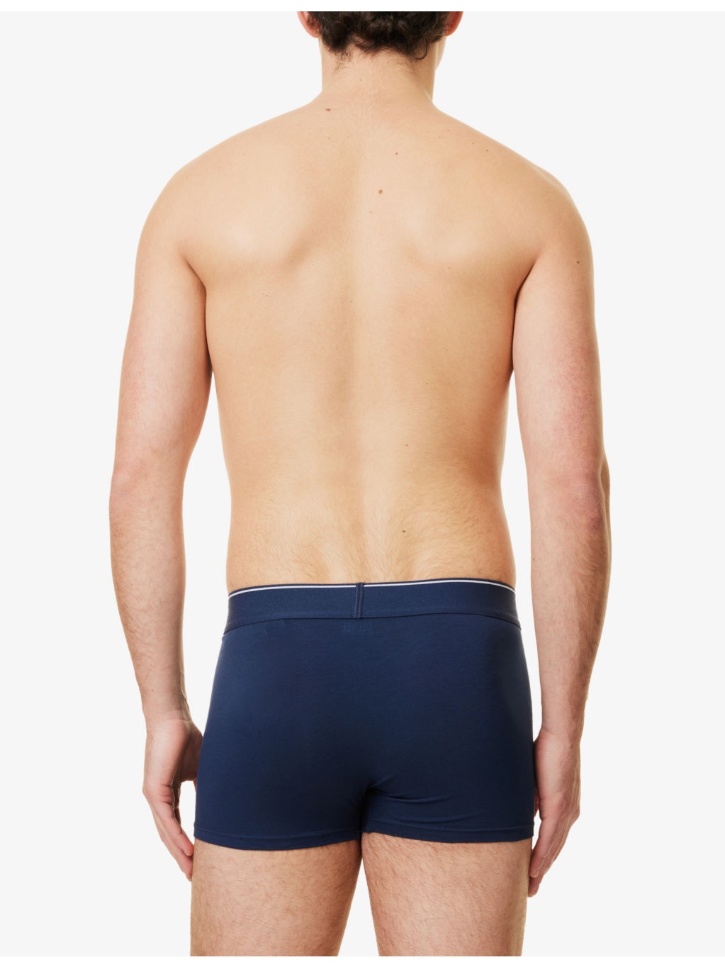 Branded-Waistband Pack of Five Stretch-Cotton Trunks - 3