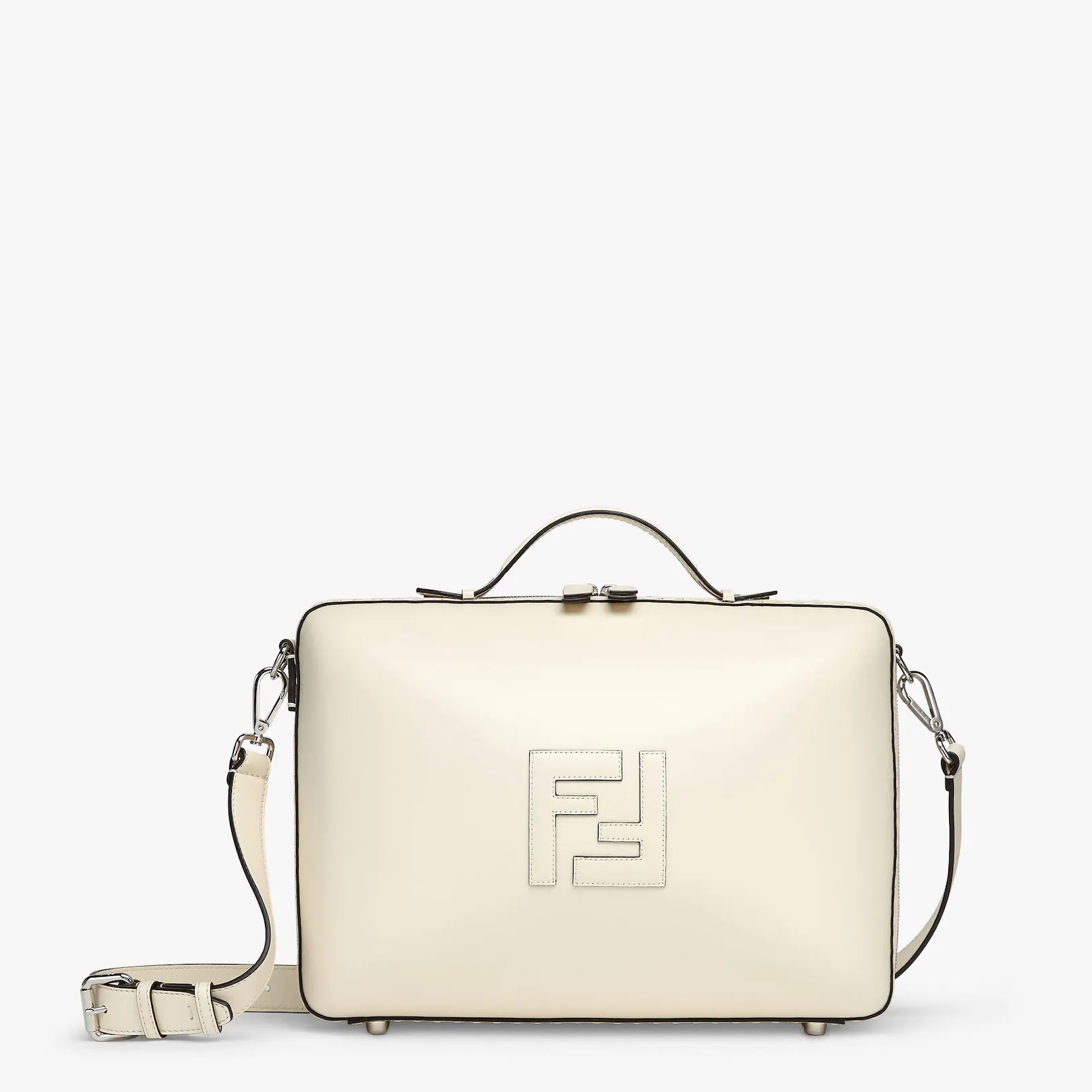 Black leather suitcase - 1