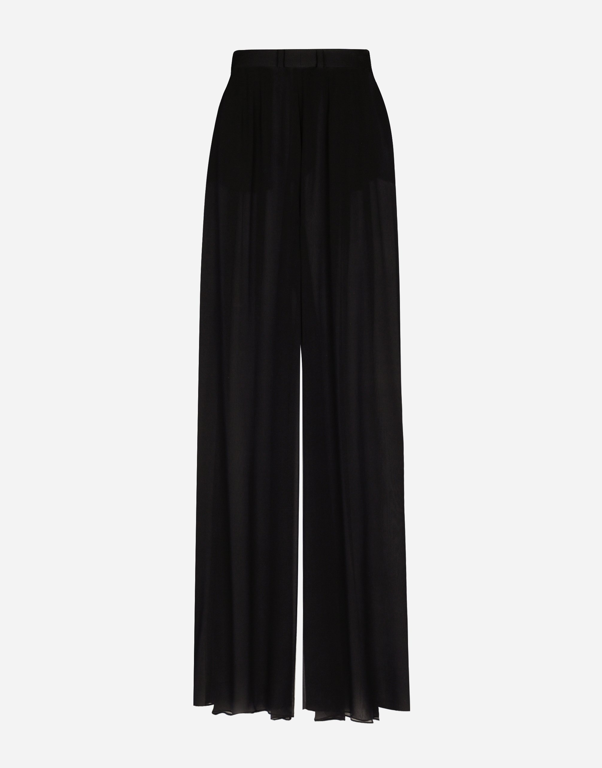 Silk chiffon wide-leg pants - 2