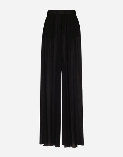 Dolce & Gabbana Silk chiffon wide-leg pants outlook