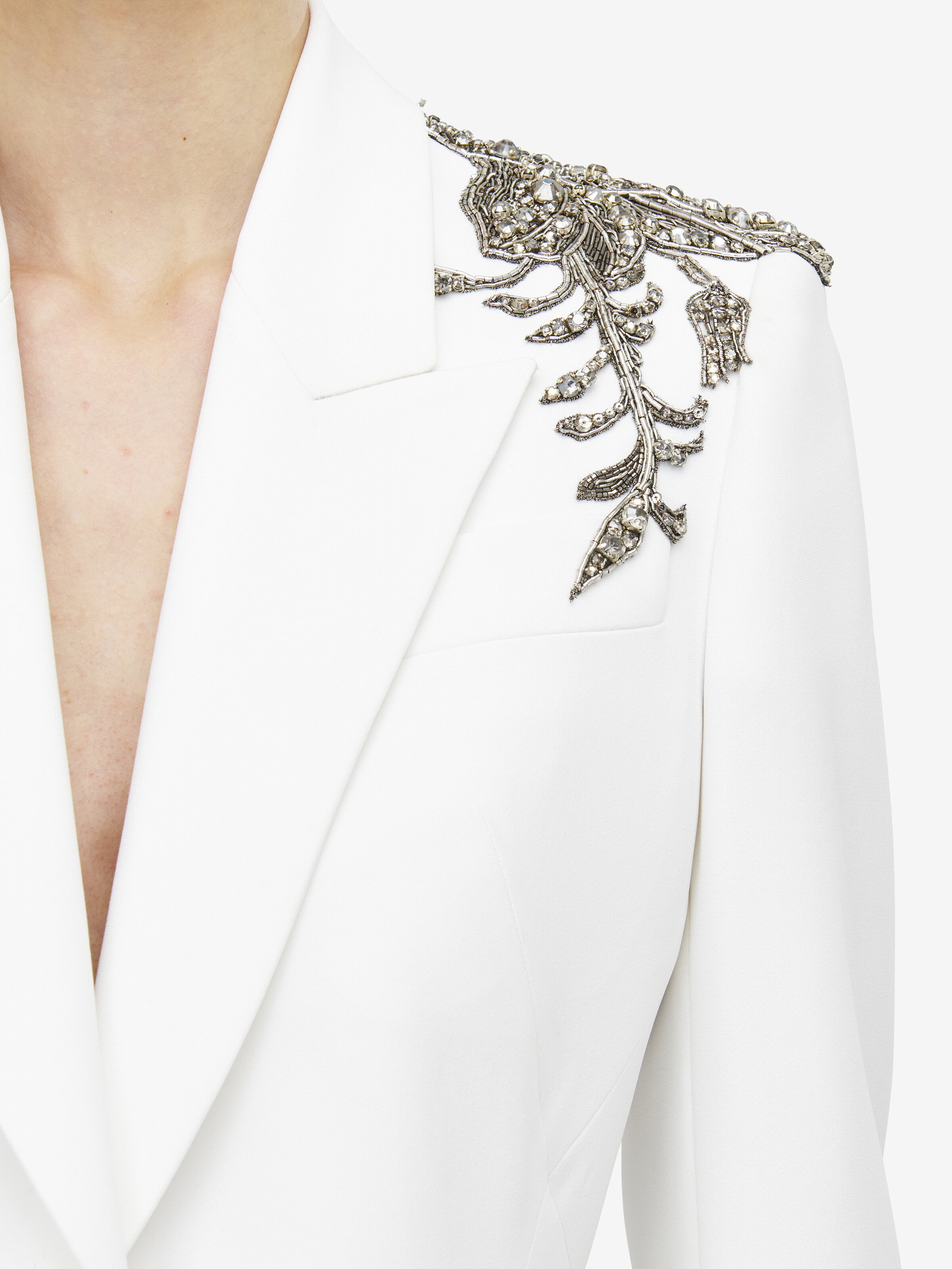 Silver Tattoo Peak Shoulder Jacket - 6