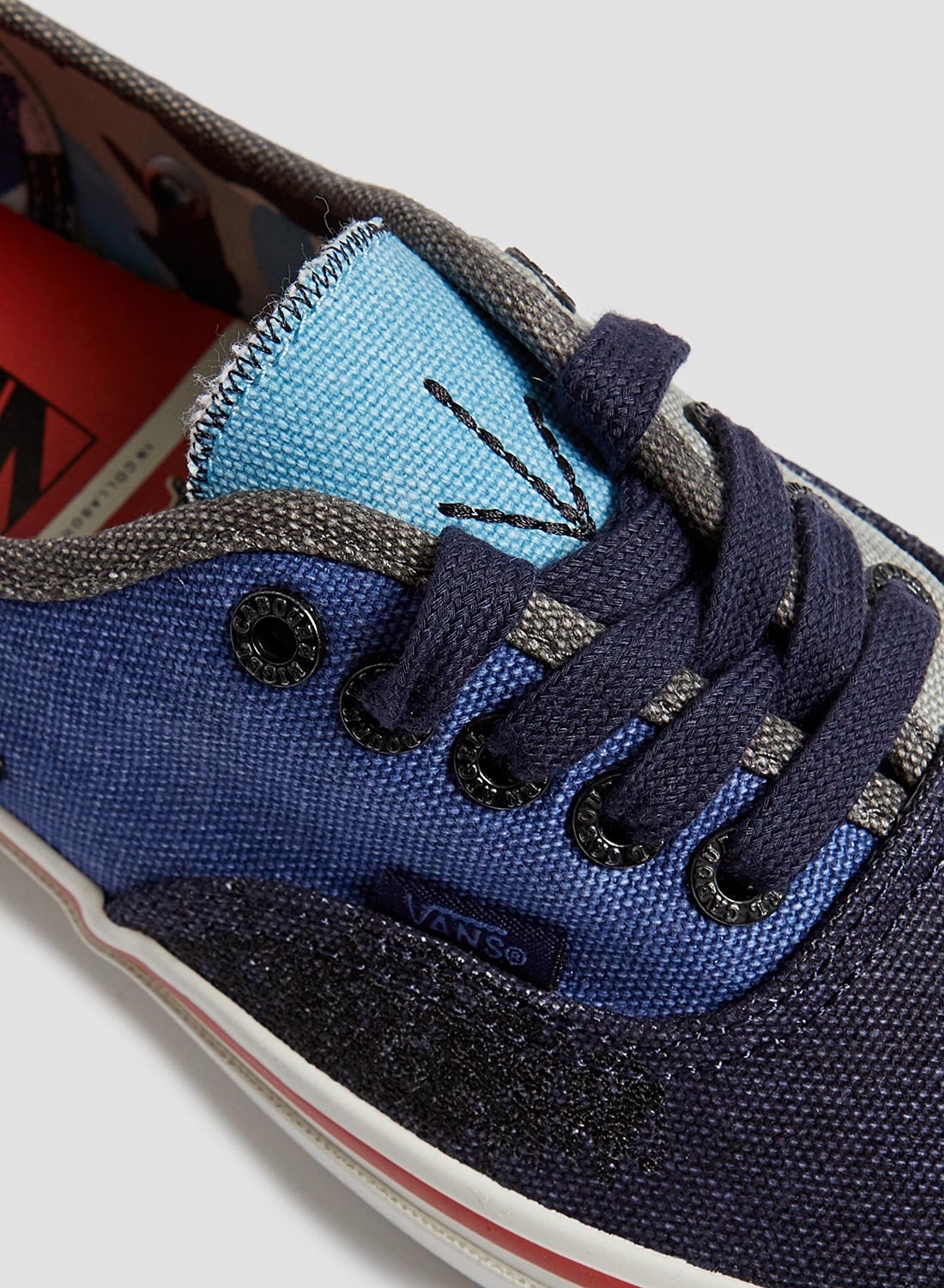 Vans Vault x Nigel Cabourn OG Authentic LX in Crazy Navy Mix - 4