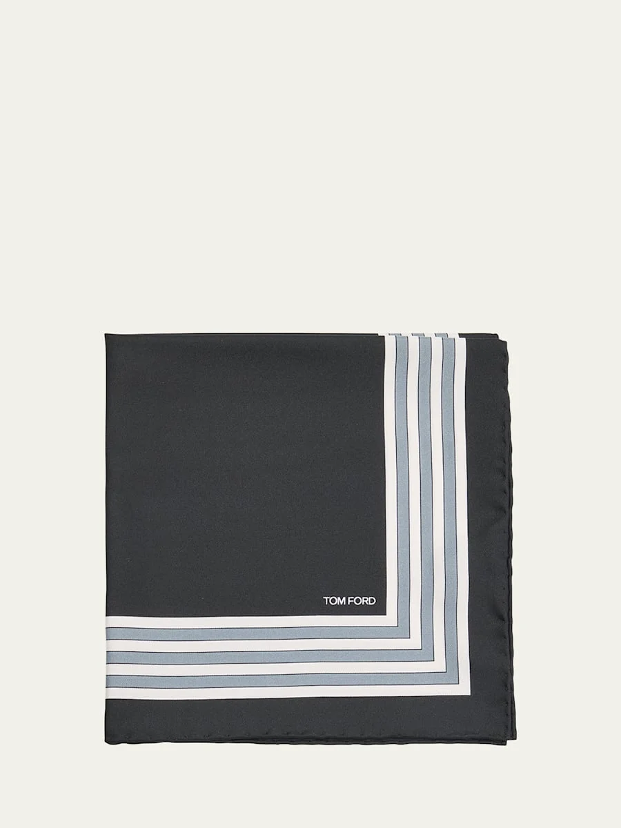 Men's Multi-Frame Silk Pocket Square - 1