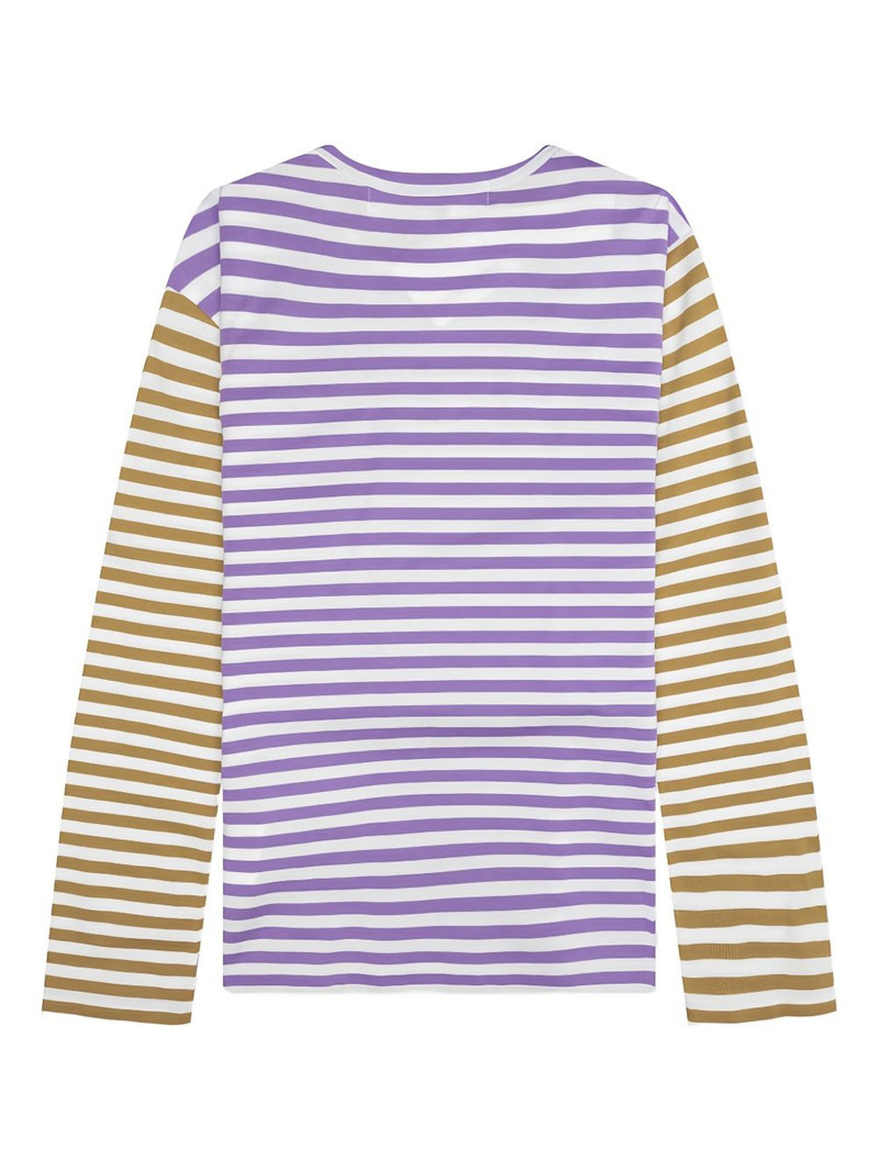 Comme des Garçons PLAY striped heart-logo t-shirt outlook