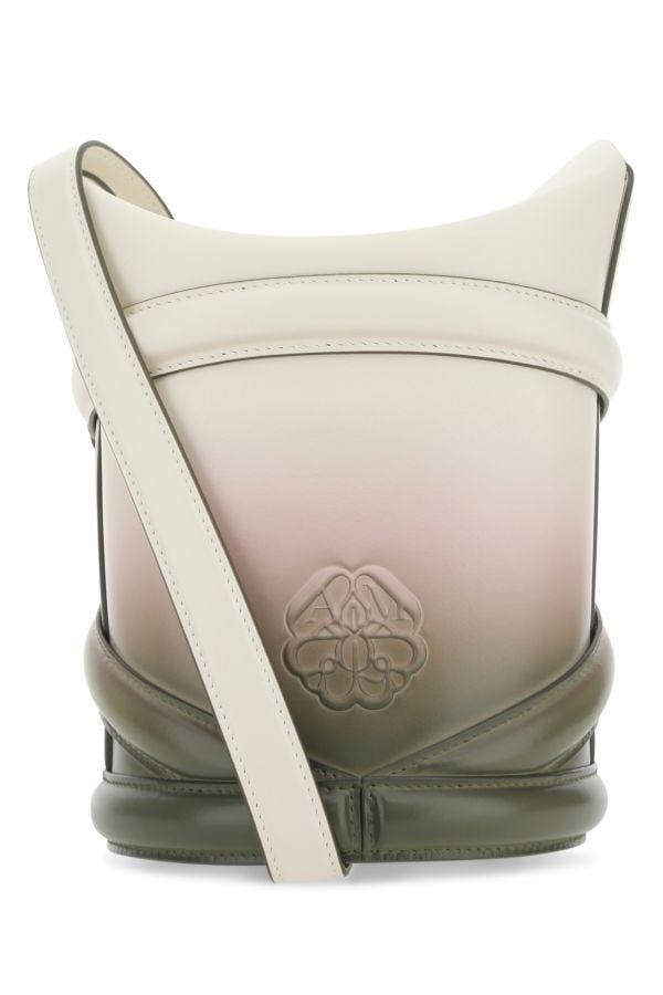 ALEXANDER MCQUEEN Multicolor Leather The Curve Bucket Bag - 3