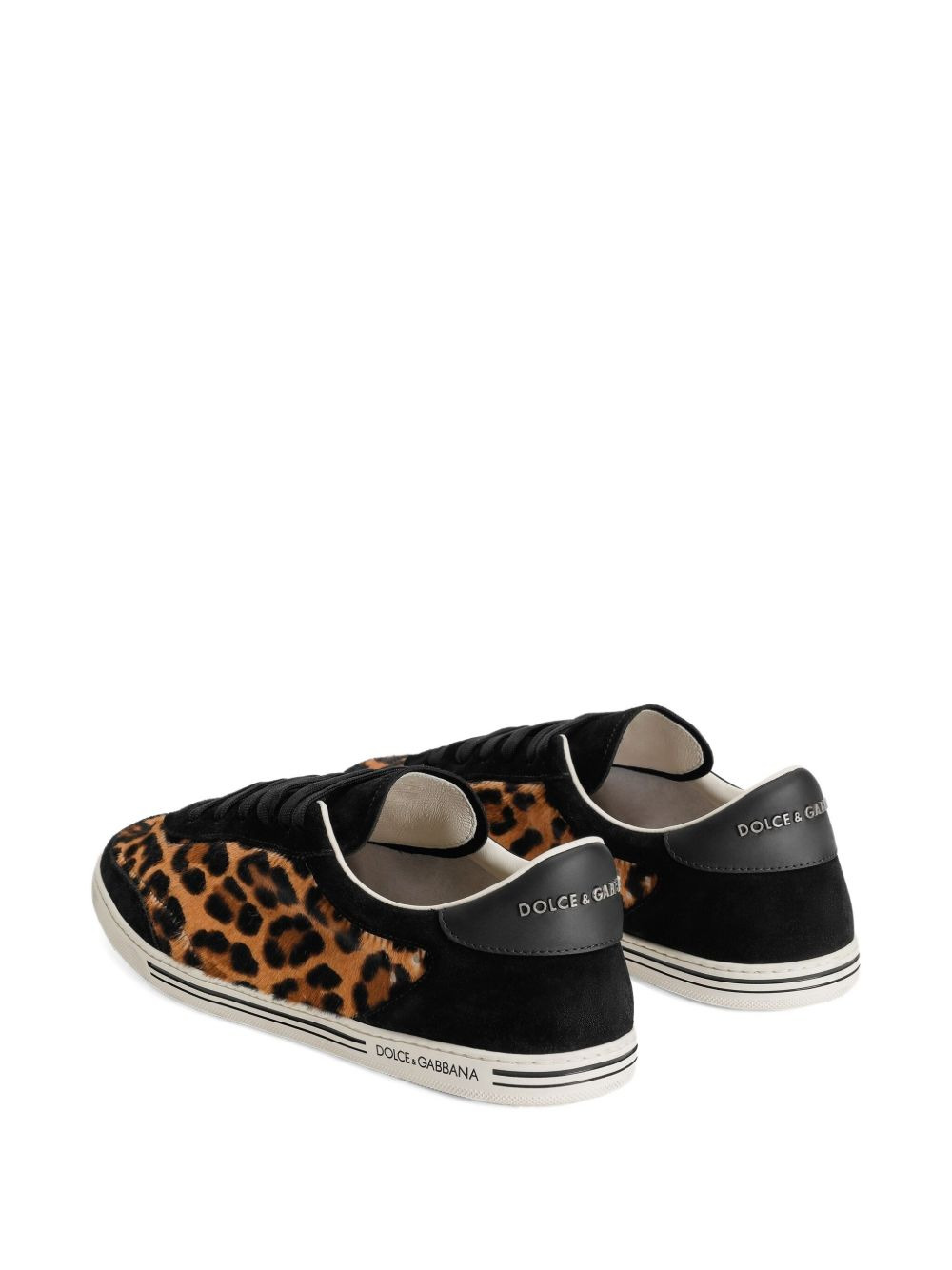 leopard-print suede trainers - 4