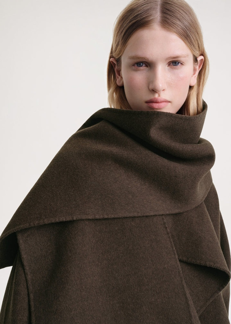 Long doublé scarf chocolate melange 3