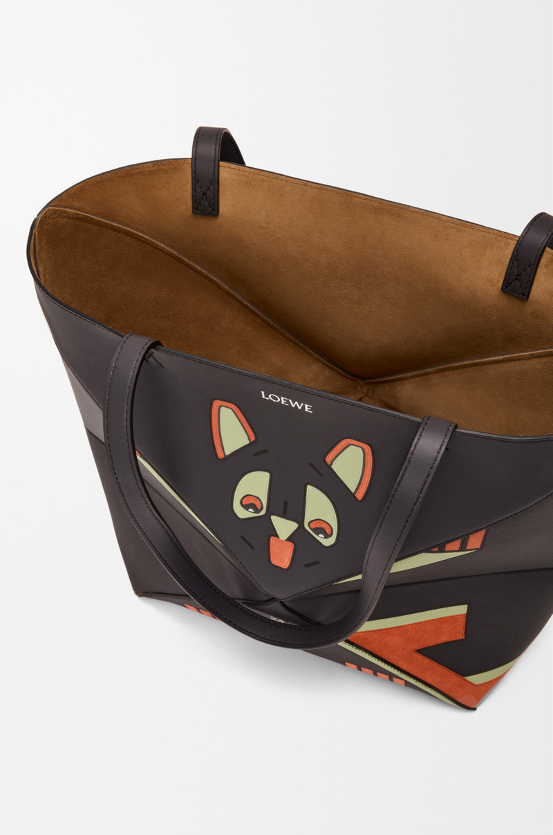 Futurist Cat medium Puzzle Fold tote in nappa calfskin 9