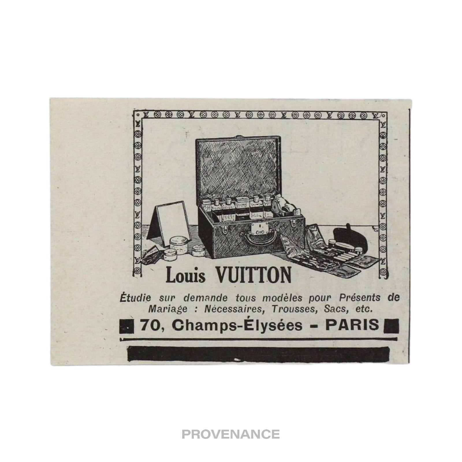 Louis Vuitton Antique Vintage Newsprint Ad - Wedding Gifts - 3
