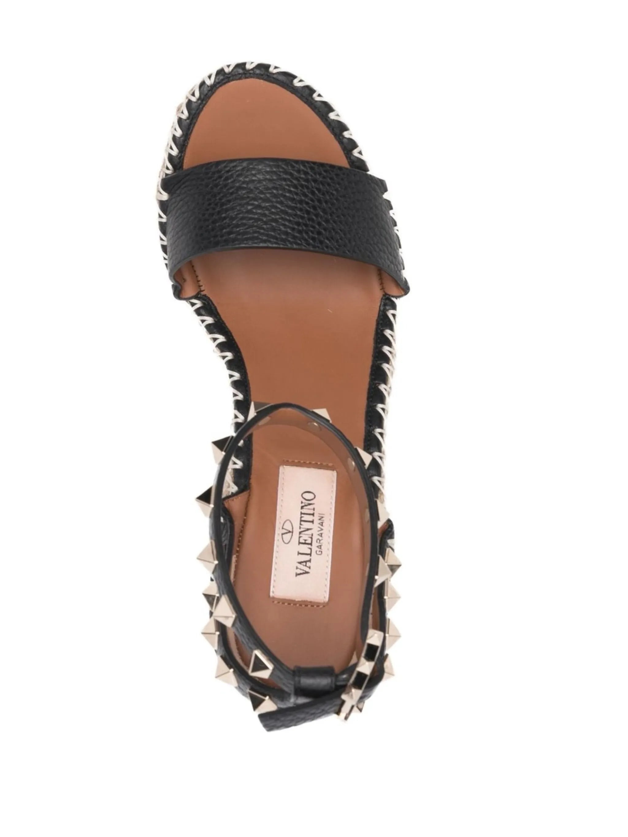 105mm Double Rockstud wedge sandals - 11