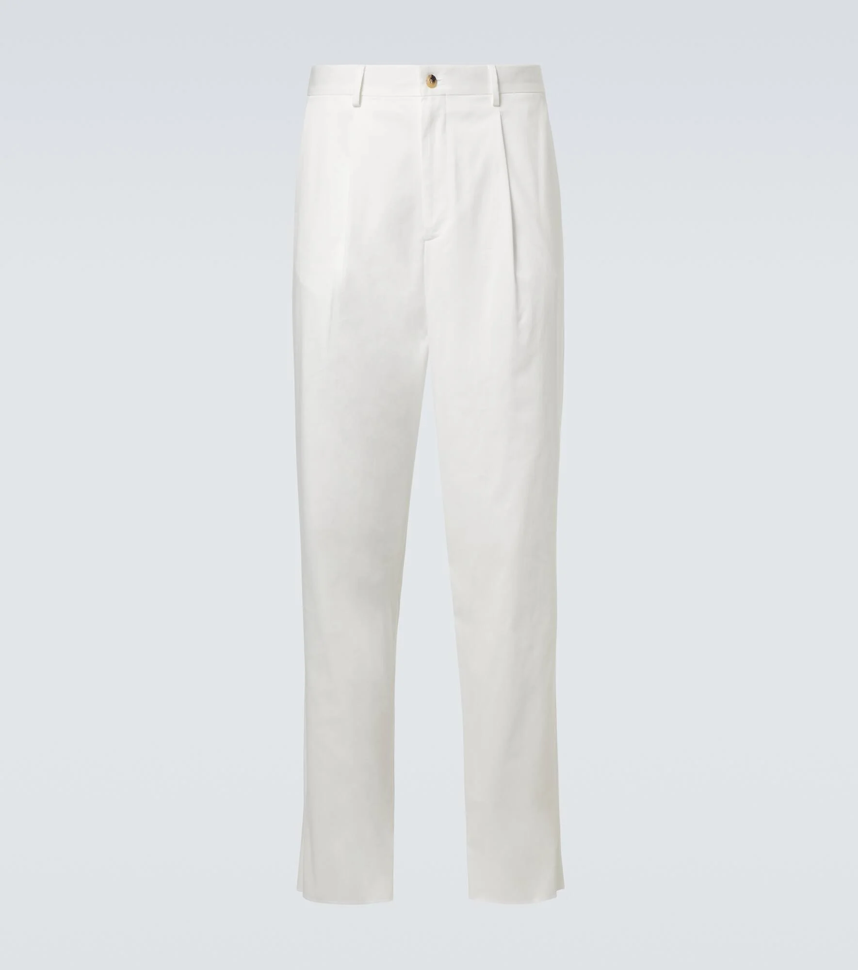 Cotton-blend straight pants - 1
