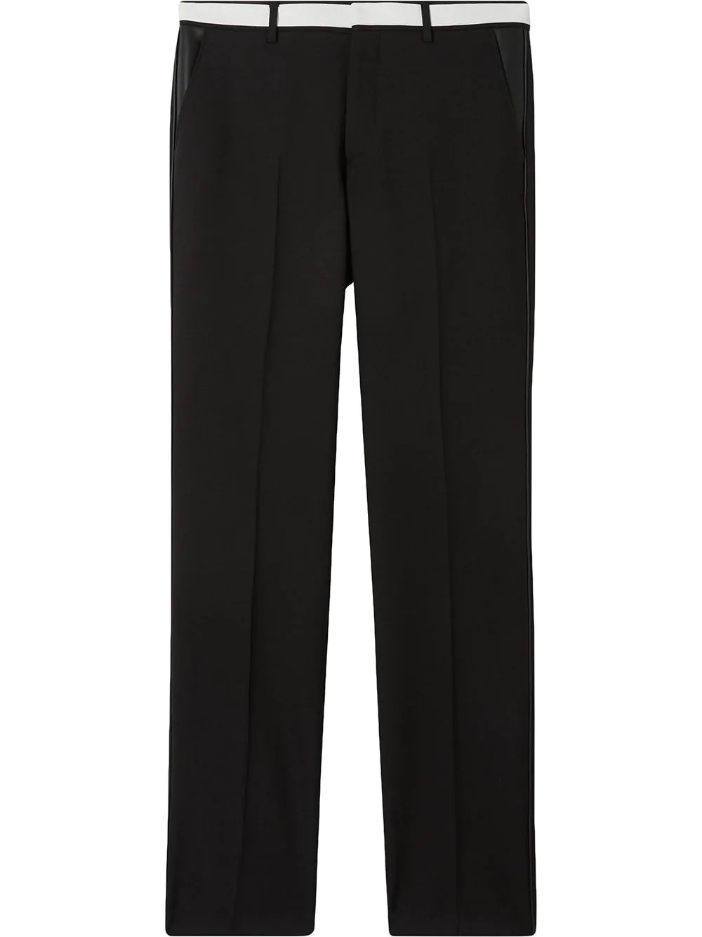 Classic Fit Lambskin Detail Wool Tailored Trousers - 1