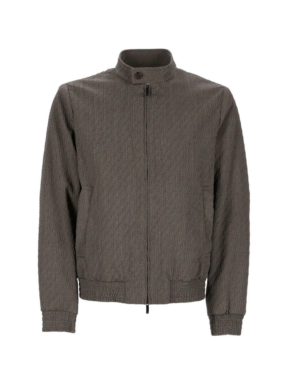 textured zip-up jacket - 1