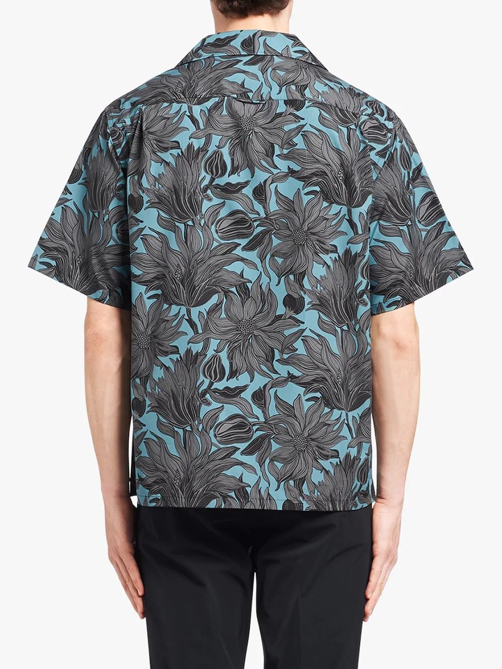 floral-print short-sleeved shirt - 4