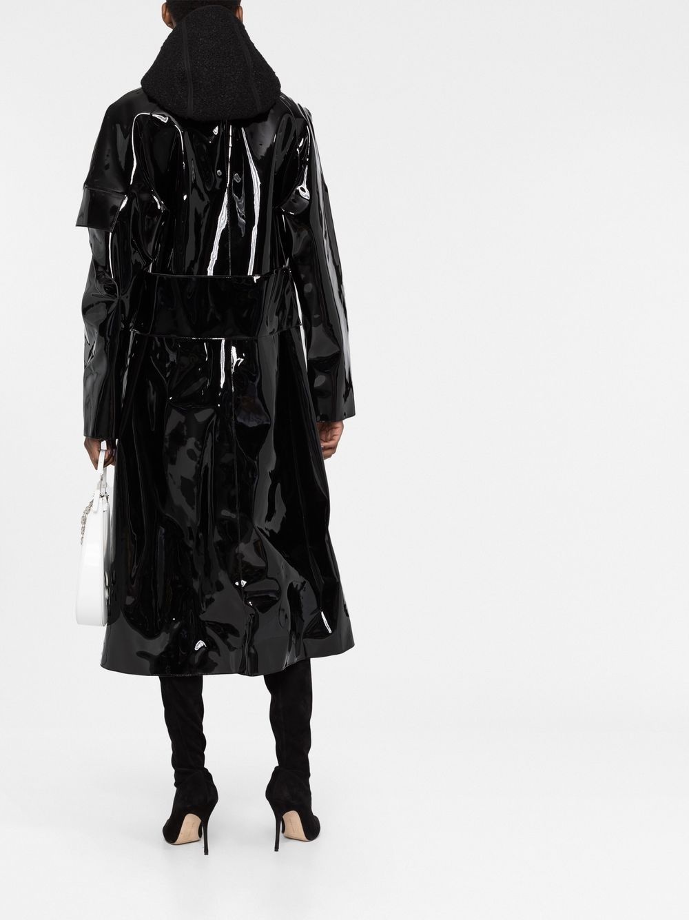 hooded PVC rain coat - 3