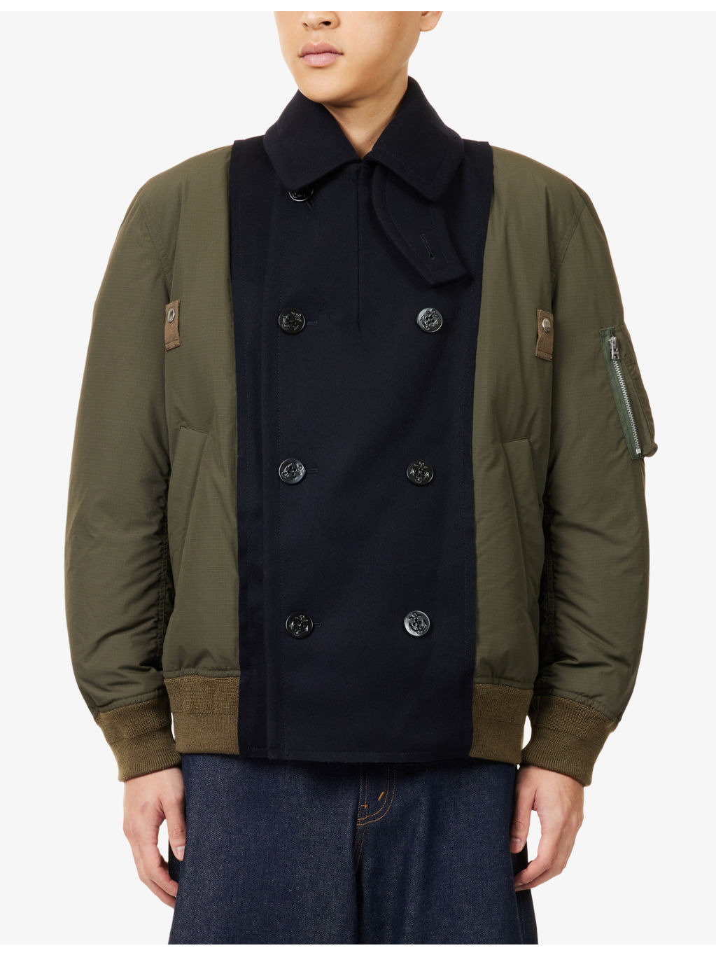 Contrast-Panel Relaxed-Fit Shell-Down Jacket - 3