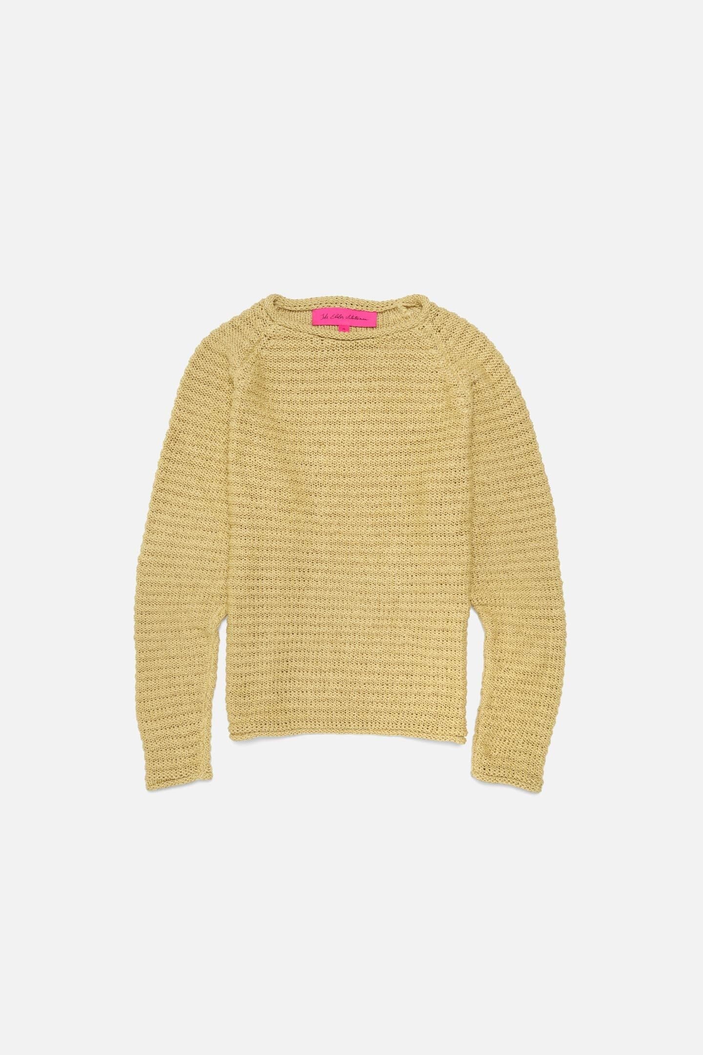 WHEAT RAGLAN ROLL CREW - 1