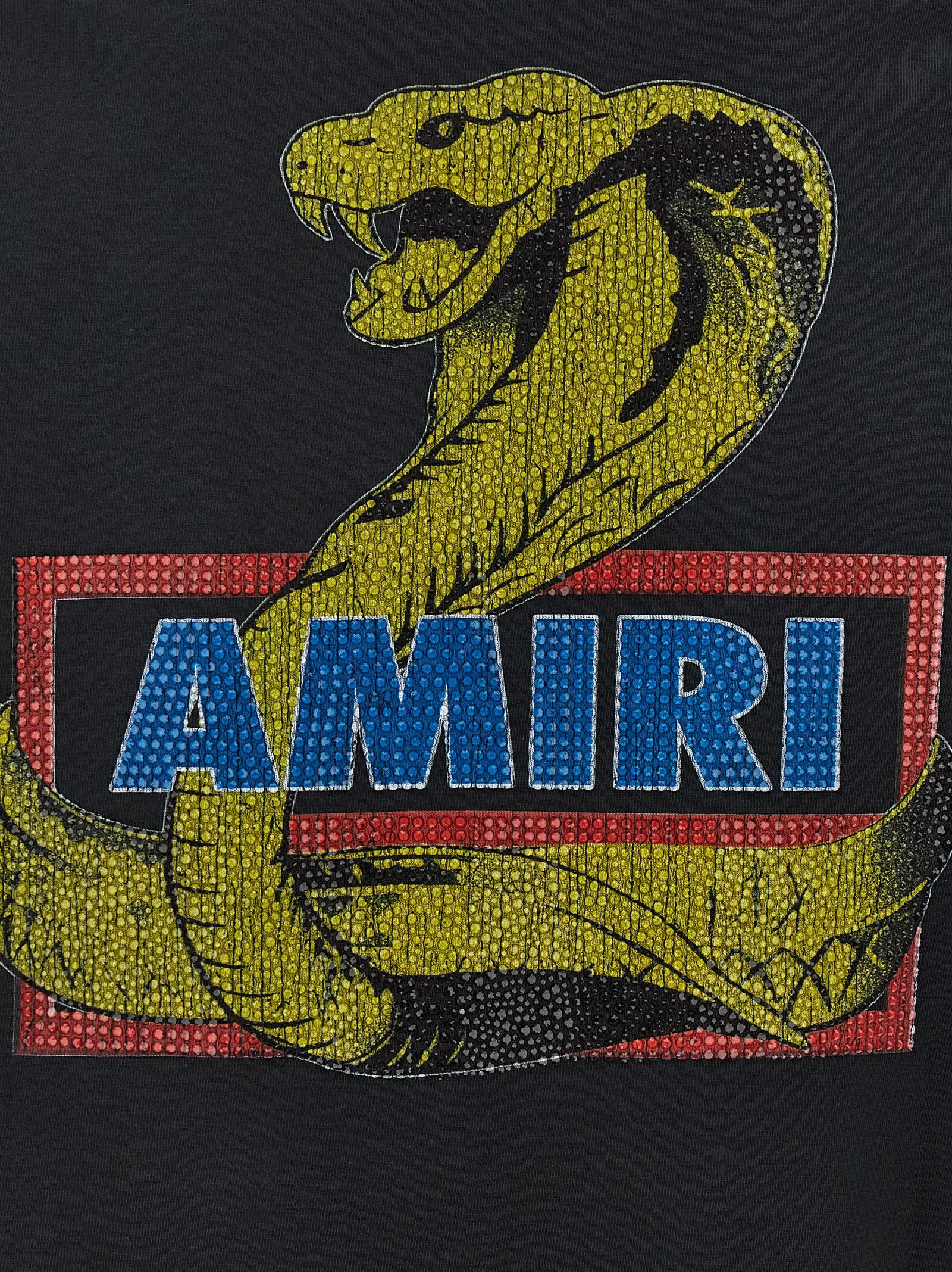 Amiri Crystal Cobra T-Shirt Black - 4