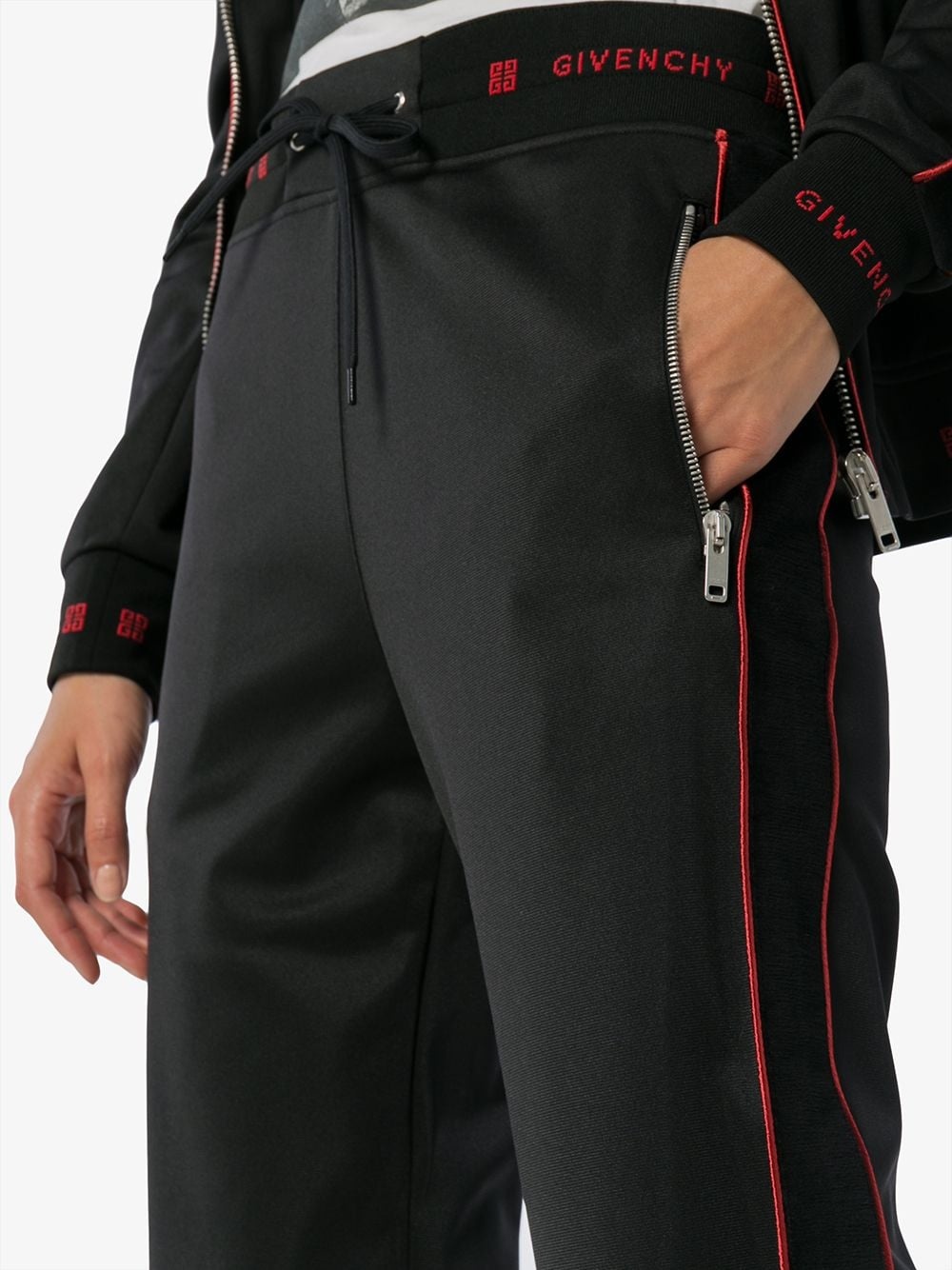side-stripe logo track pants - 5