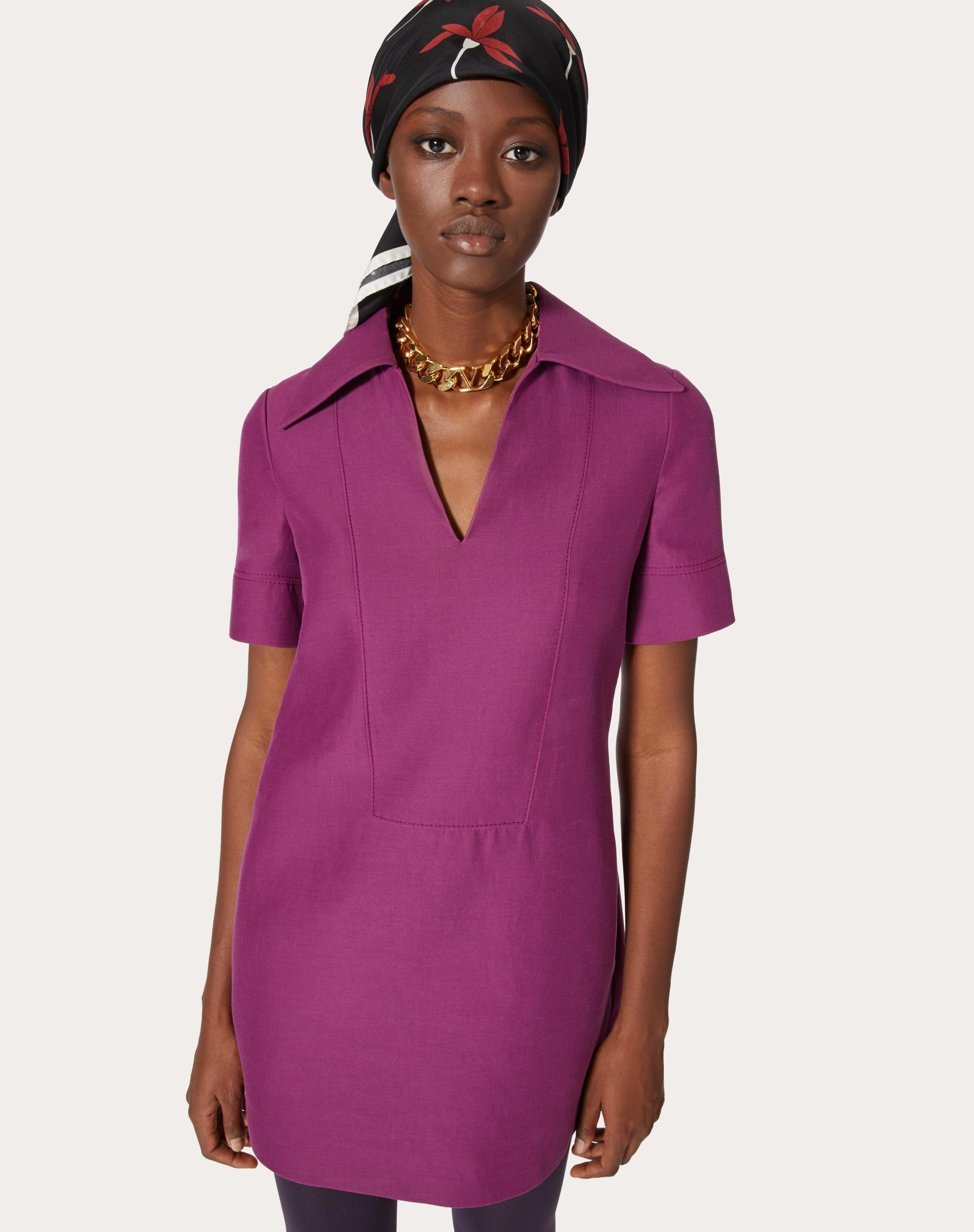 CREPE COUTURE COTTON DRESS - 5