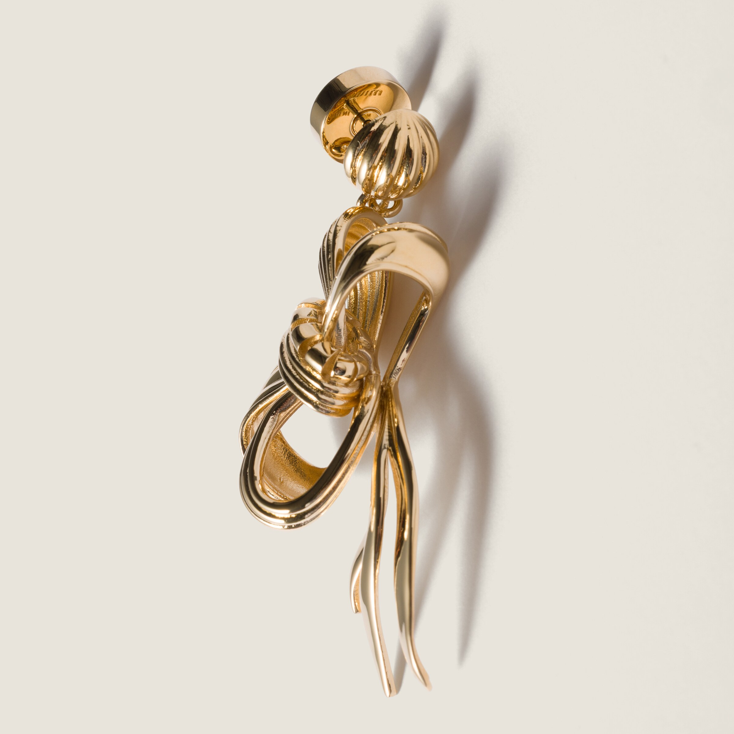 Metal bow earrings - 3