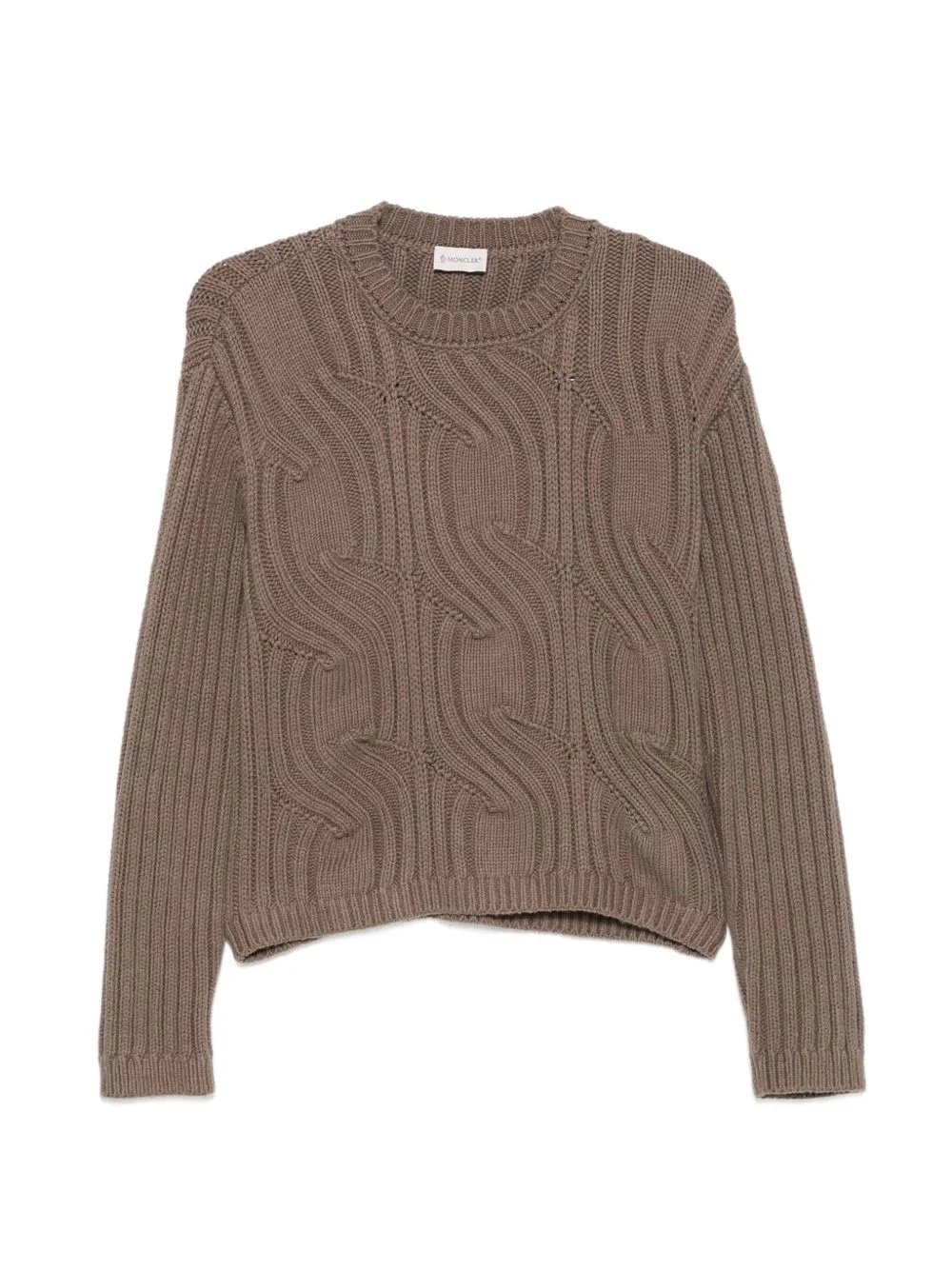ribbed cable-knit sweater - 1