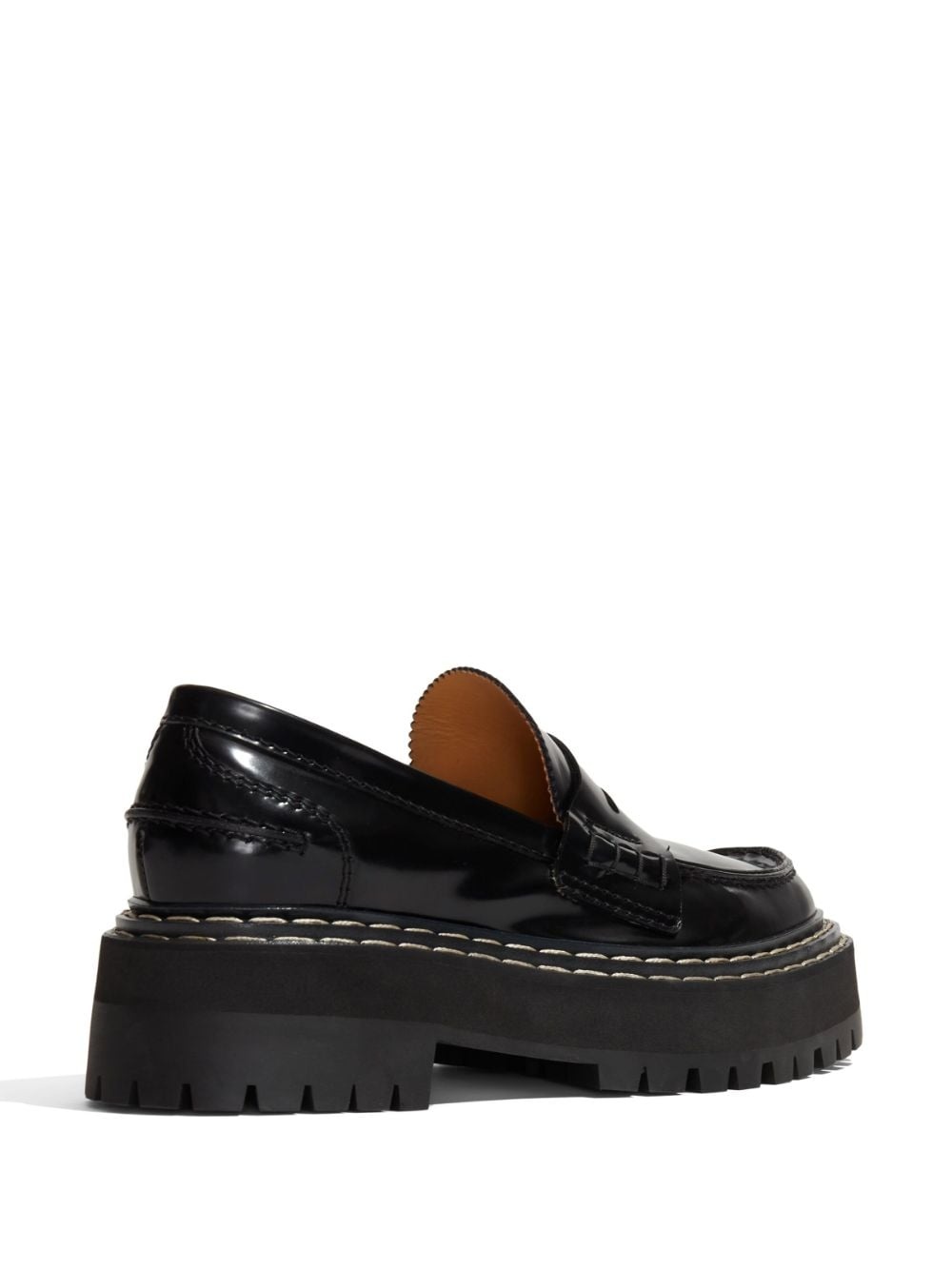 lug-sole leather loafers - 3