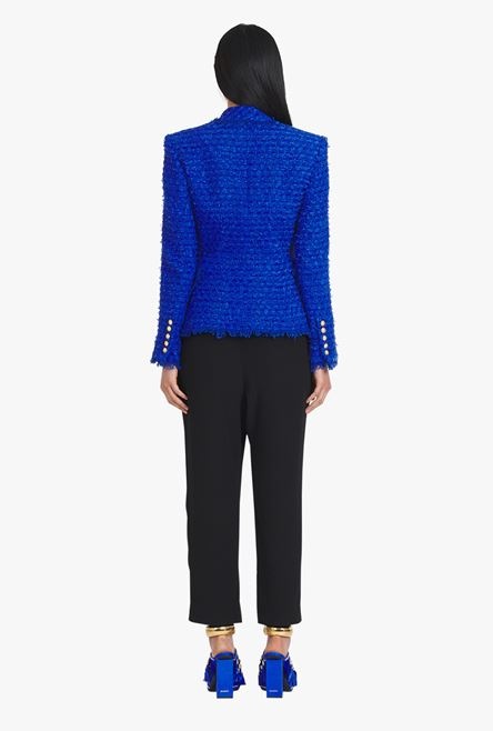 “Gitane” blue tweed jacket with embroidered jewel badge - 3