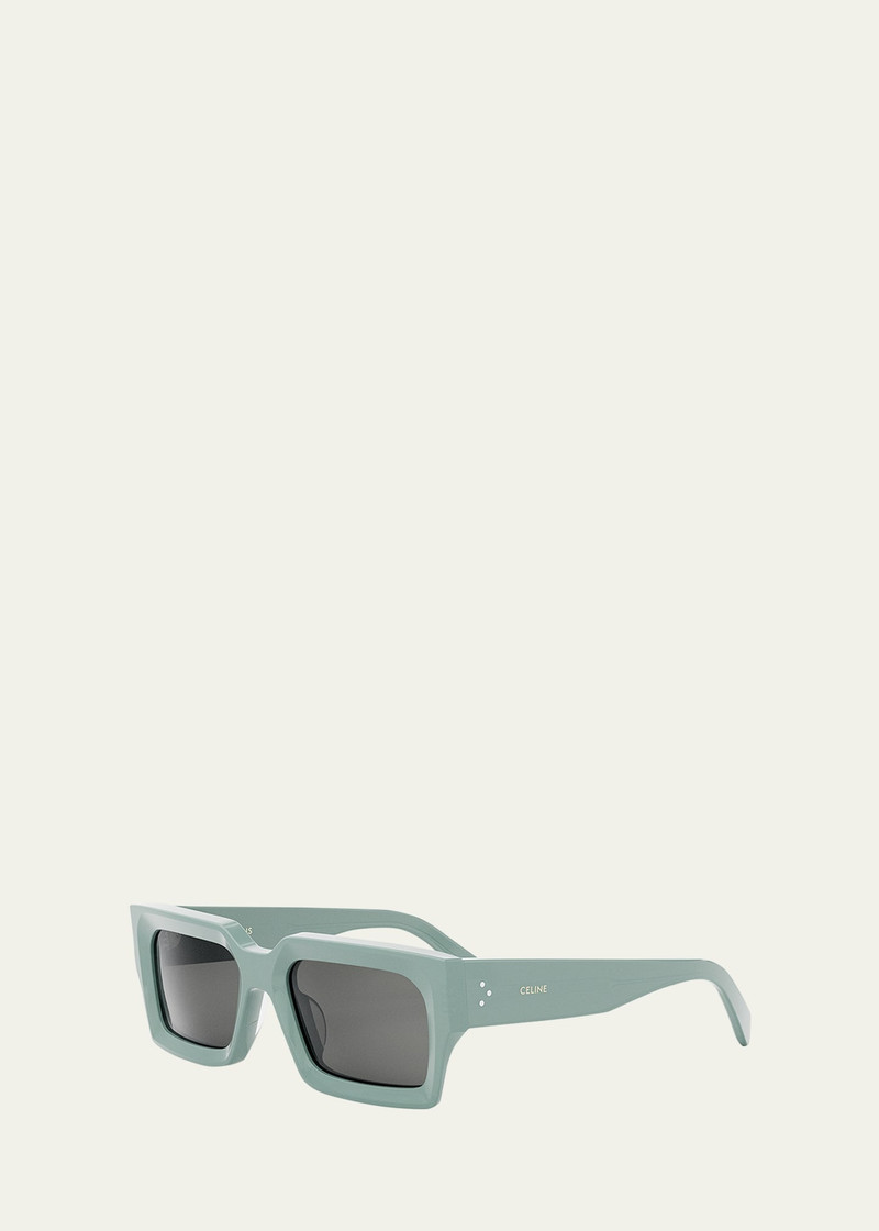 CELINE Men's 3-Dot Acetate Rectangle Sunglasses outlook