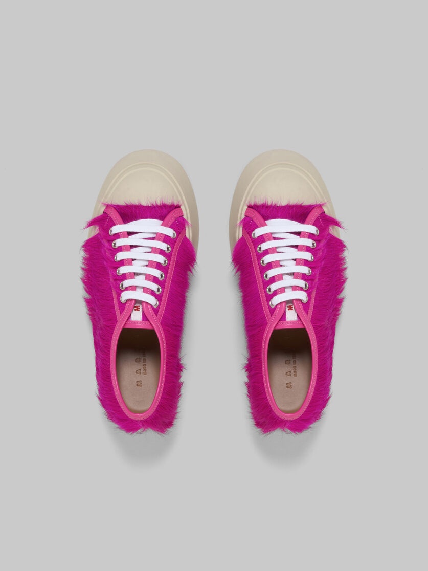 Marni FUCHSIA LONG-HAIR CALFSKIN PABLO LACE-UP SNEAKER