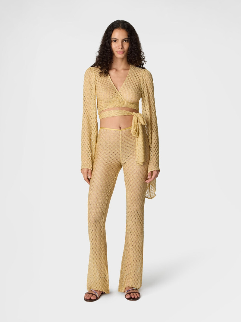 Missoni Wrap top in lamé viscose with raschel workmanship outlook
