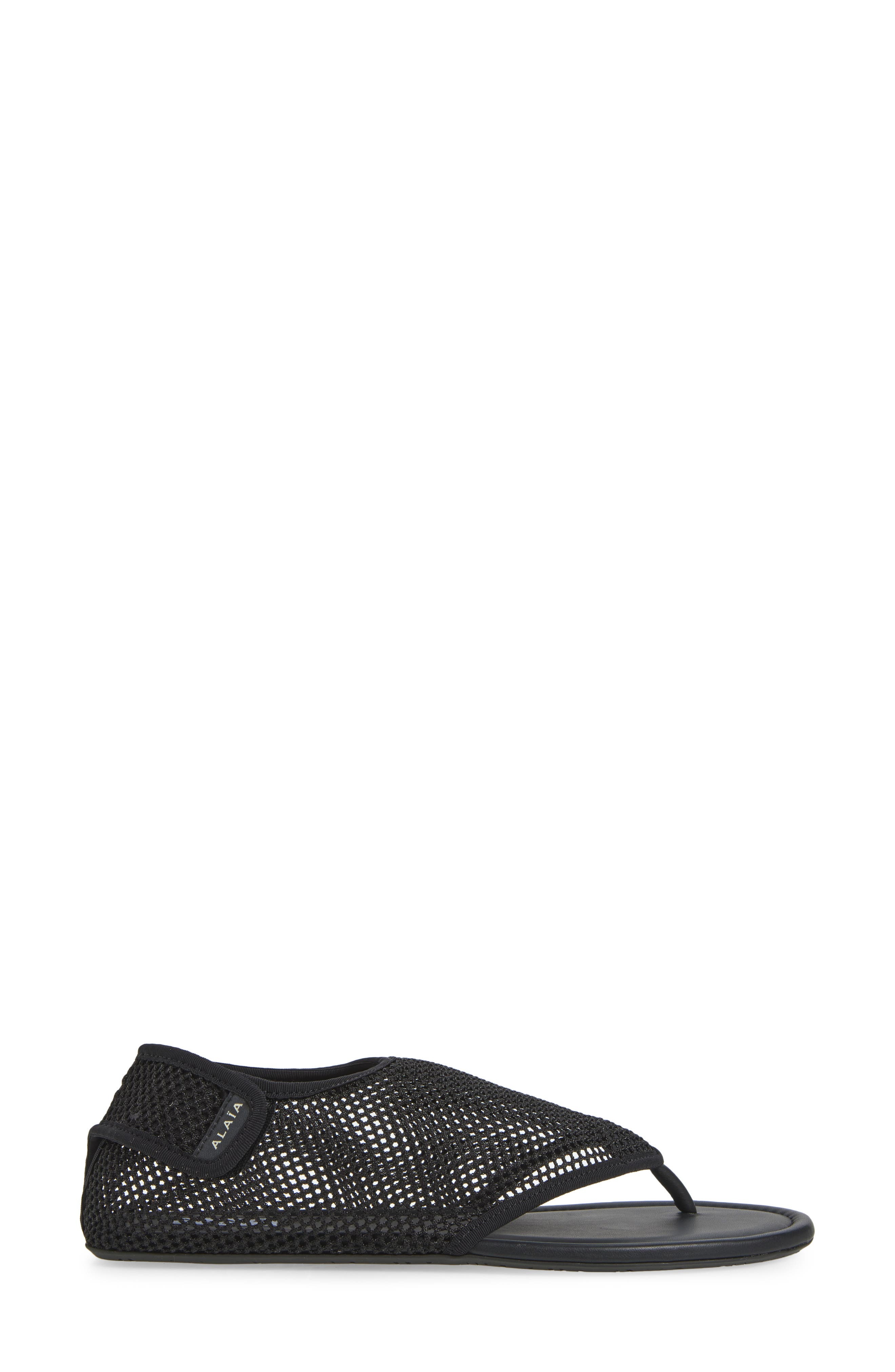 Alaïa Mesh Sandal in Noir at Nordstrom - 3