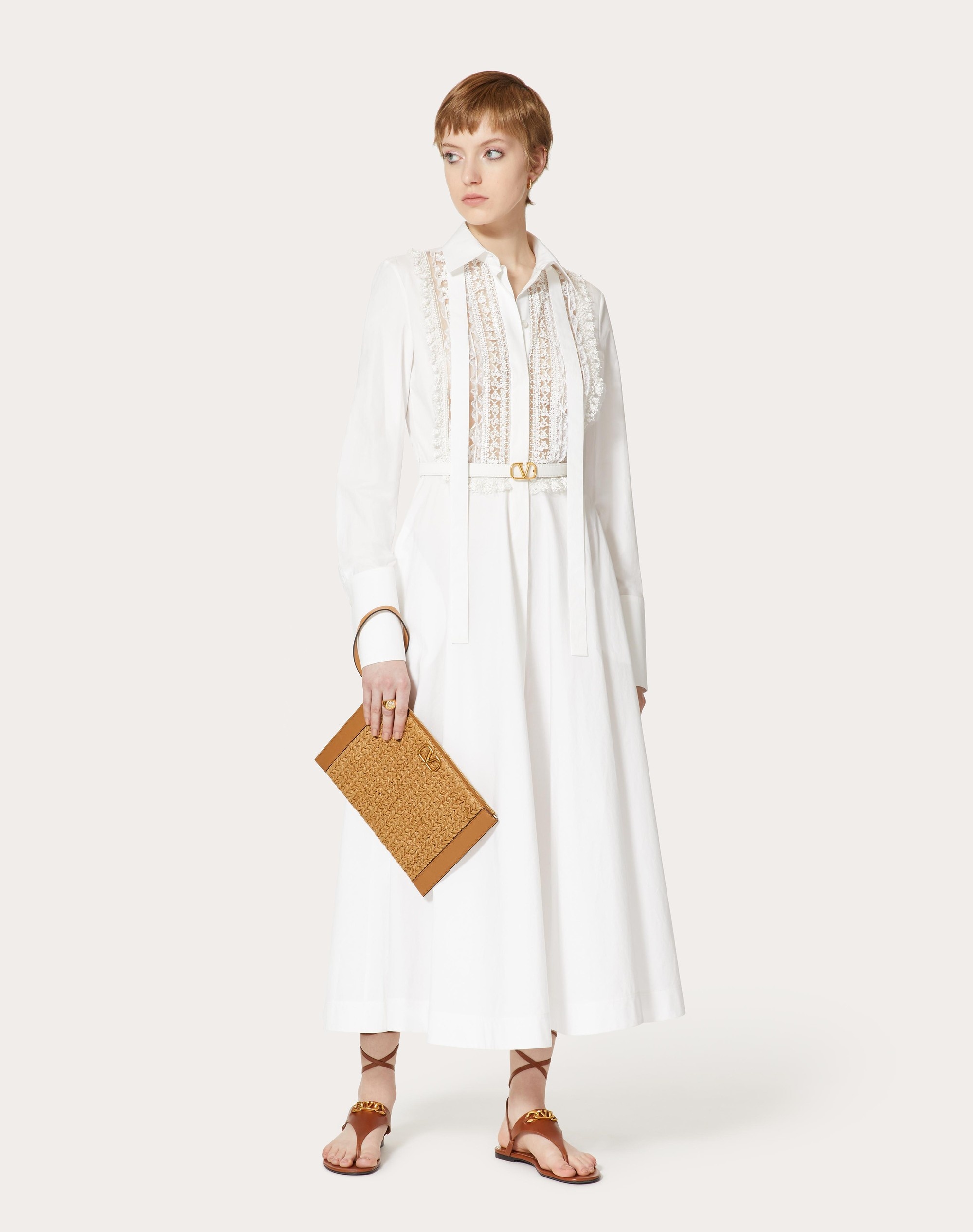 VLOGO SIGNATURE RAFFIA POUCH - 5
