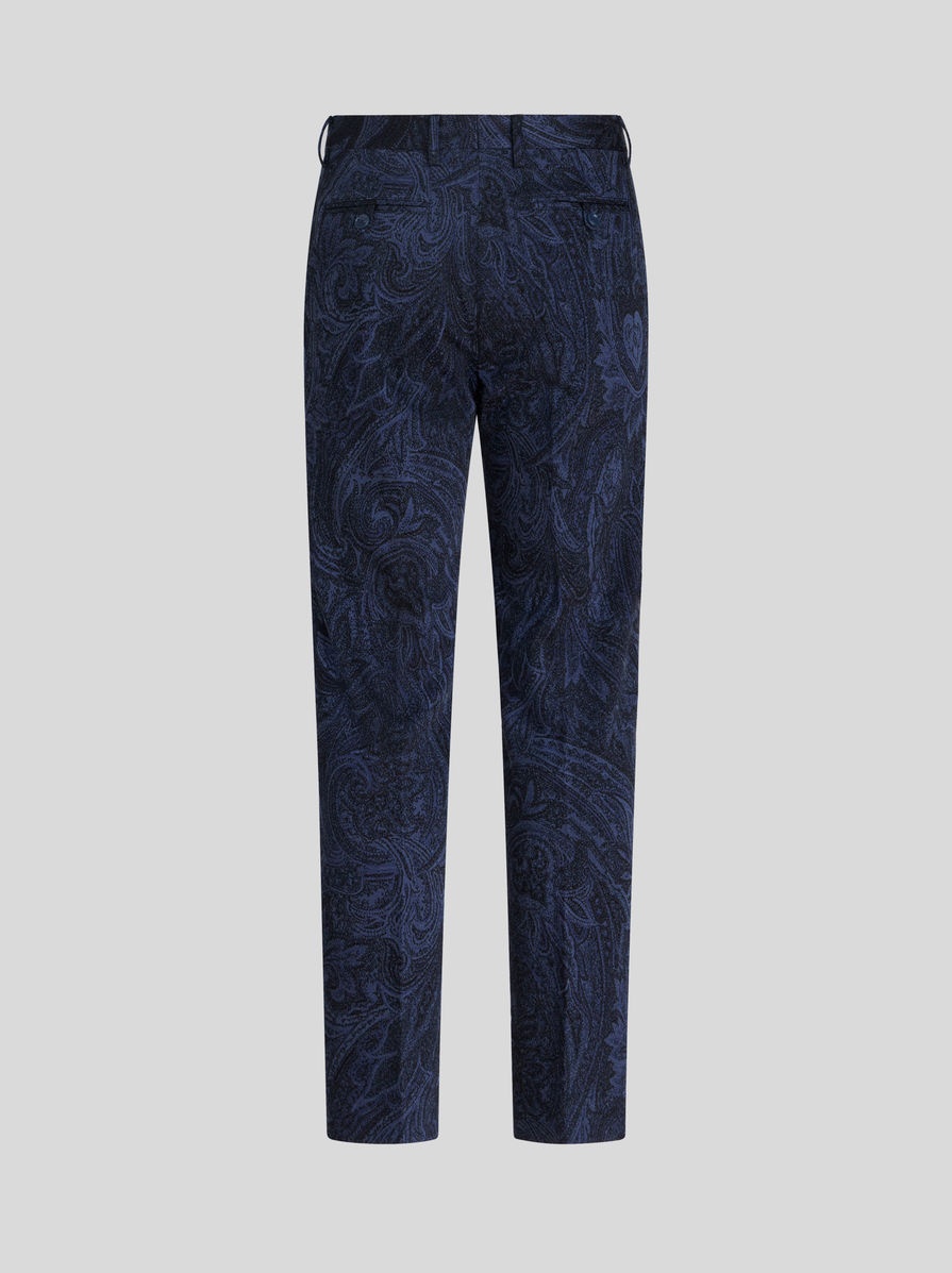 PAISLEY COTTON JACQUARD TROUSERS - 6