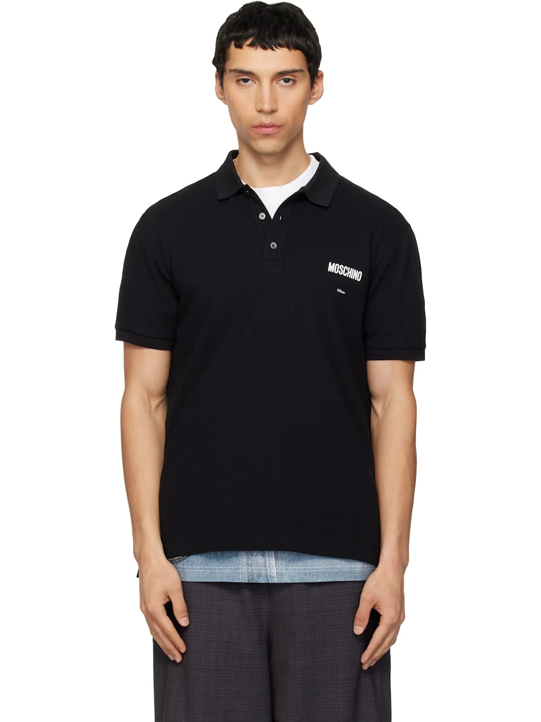 Black 'Moschino Milano' Polo - 1