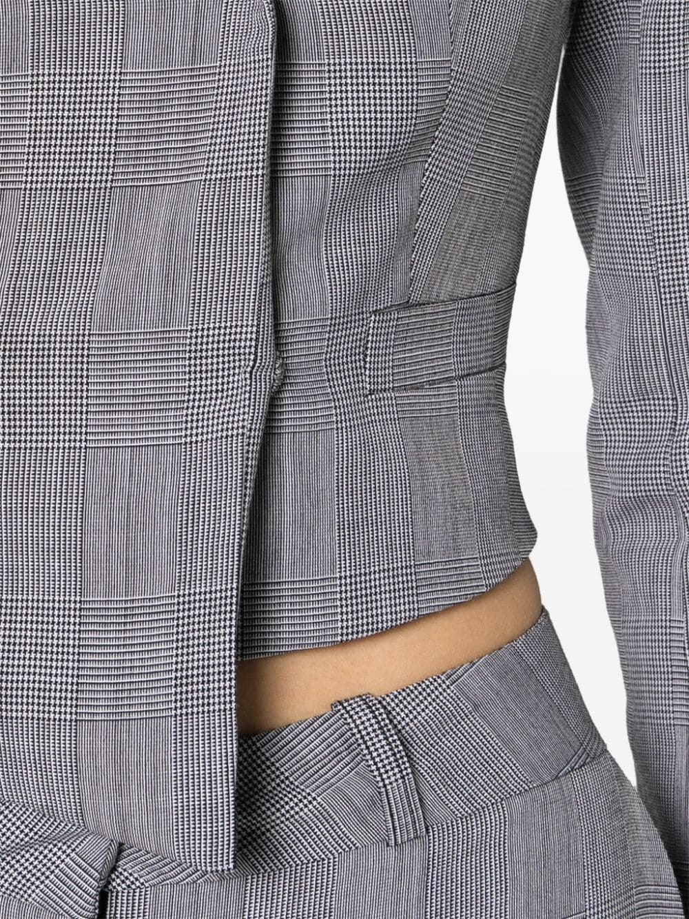 double-breasted cropped blazer - 5