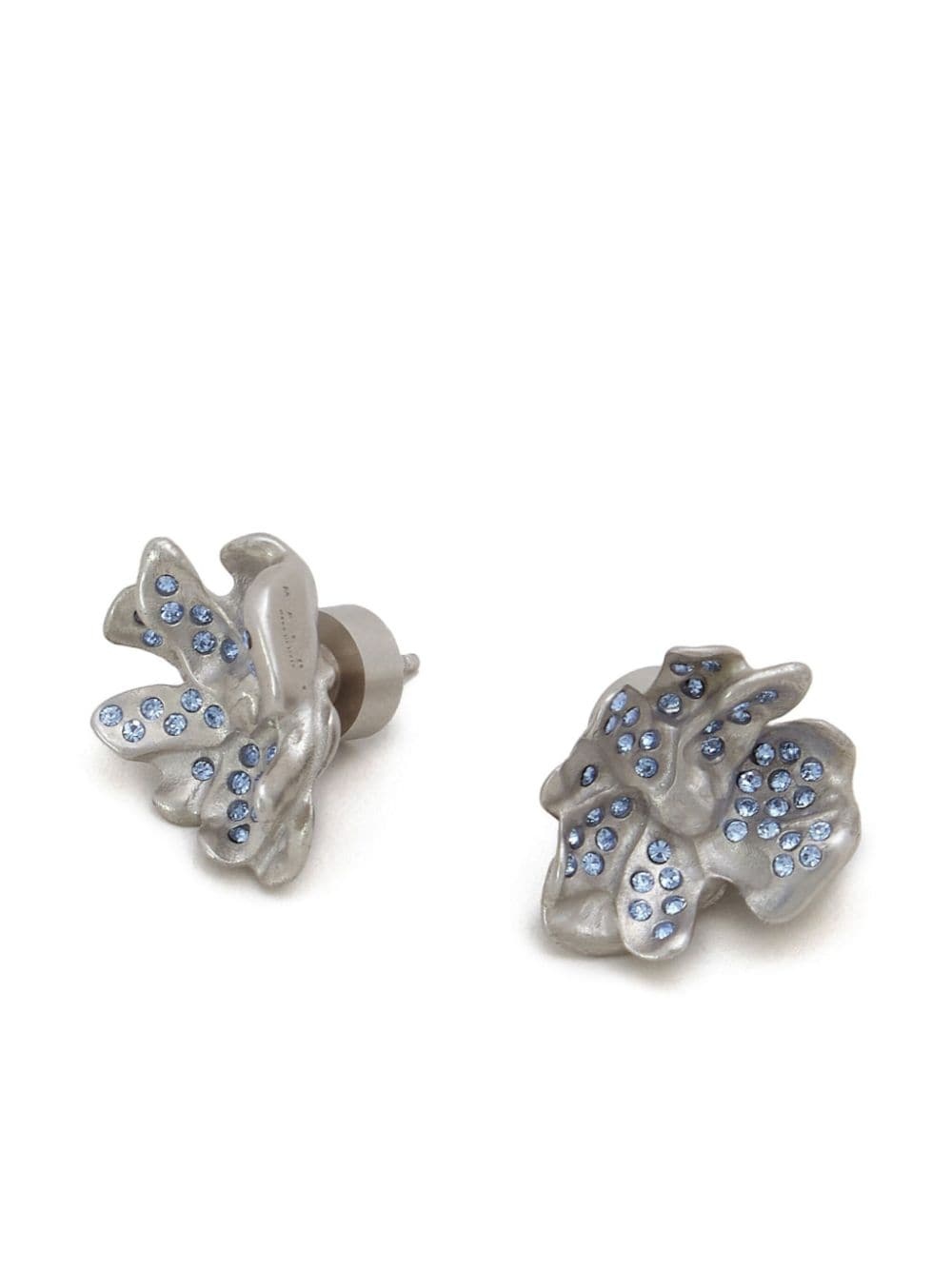 crystal-embellished flower stud earrings - 3
