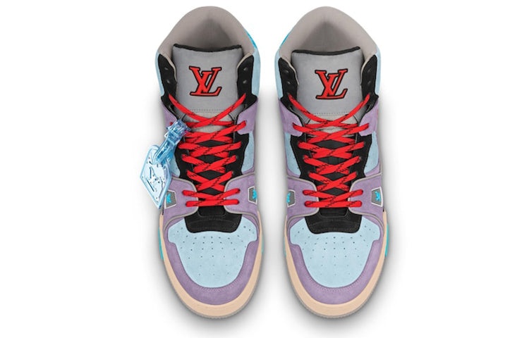 LOUIS VUITTON Trainer Ankle Sneakers 'Purple Red Blue' 1A7R0 - 2