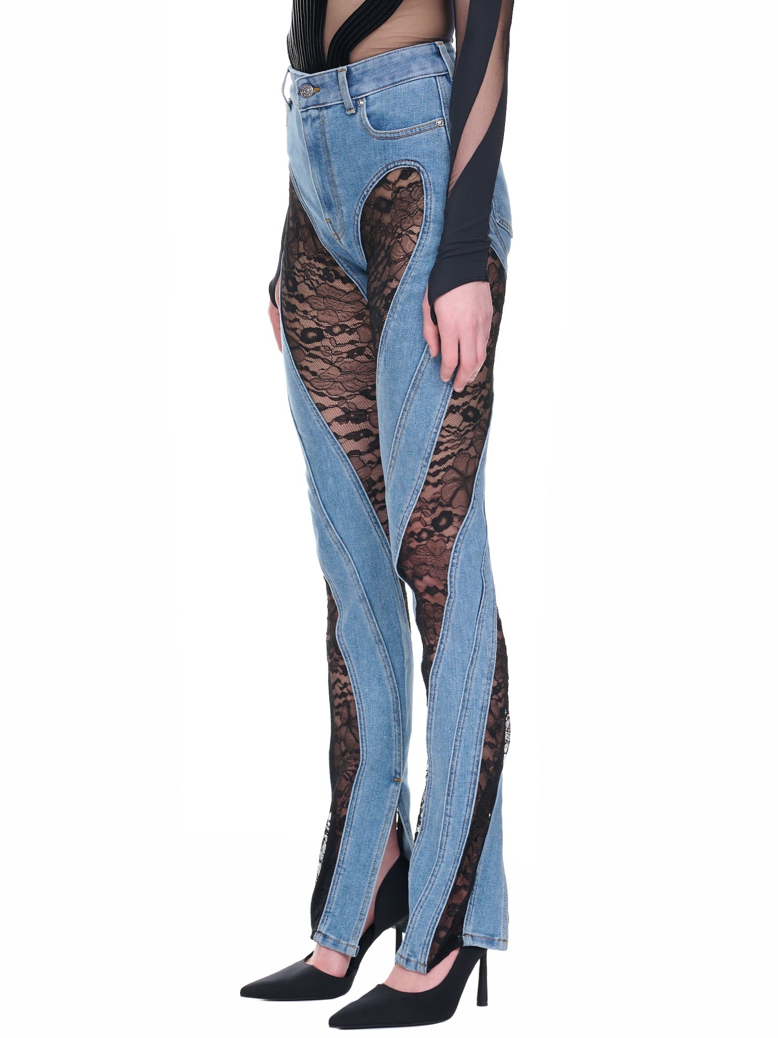 Lace Illusion Jeans - 2