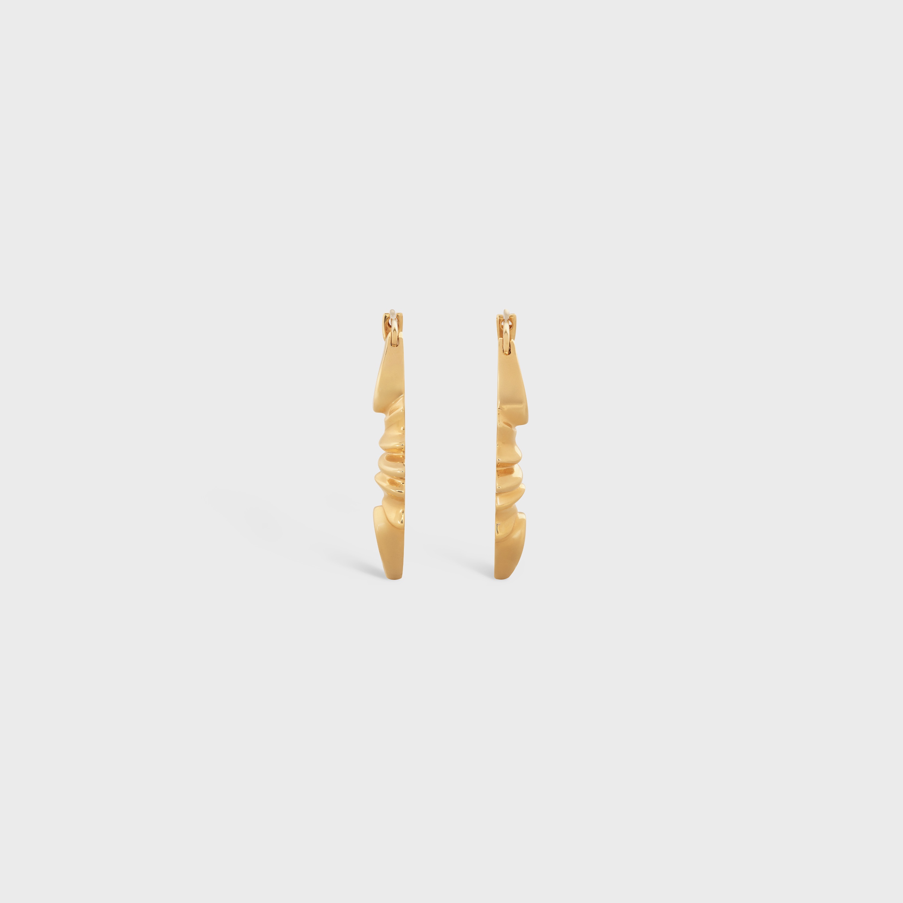 Celine Camarat Hoops in Brass with Gold Finish - 3