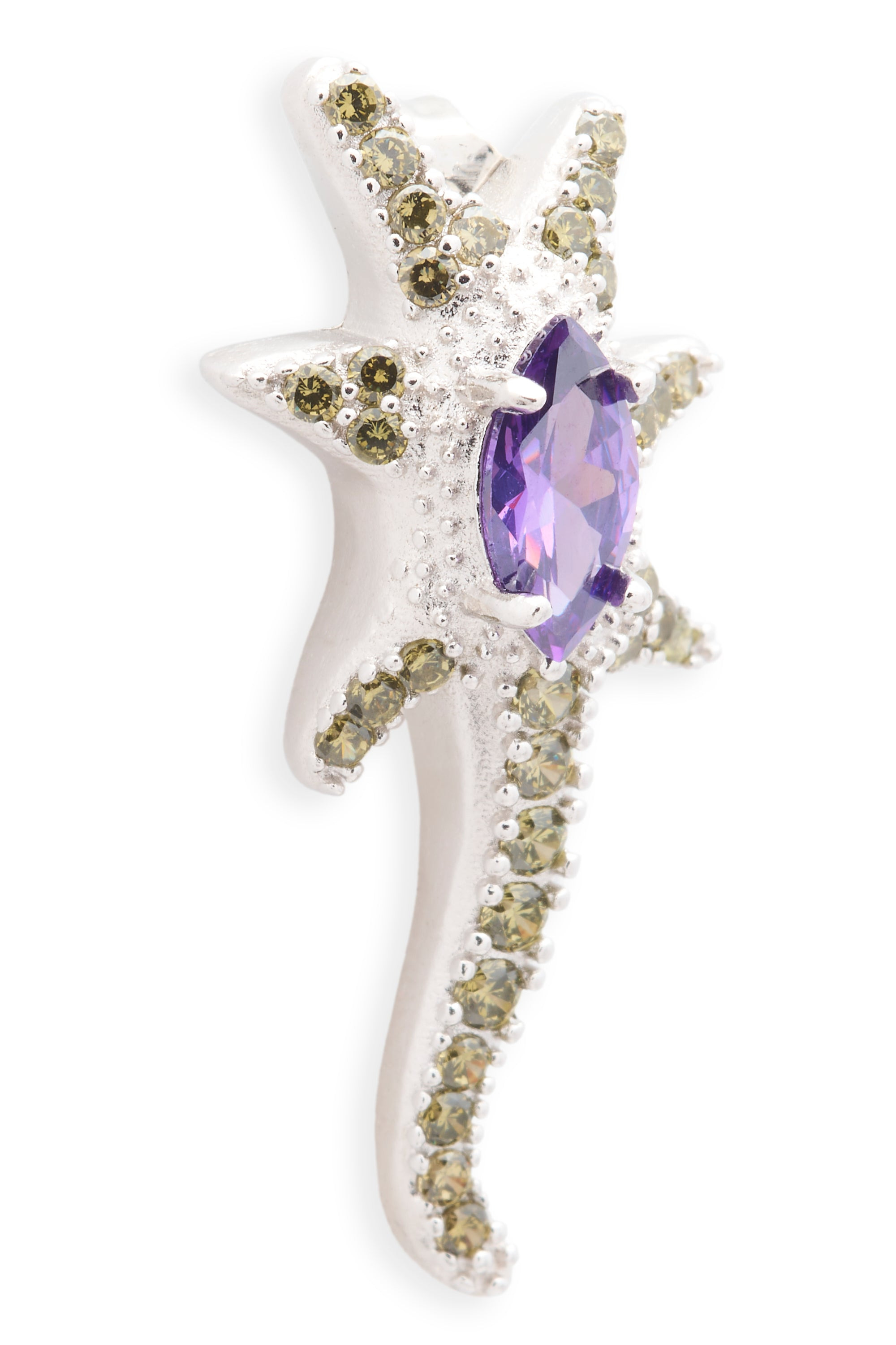 OLIVE LAVANDER STAR TRAIL EARRINGS - 3